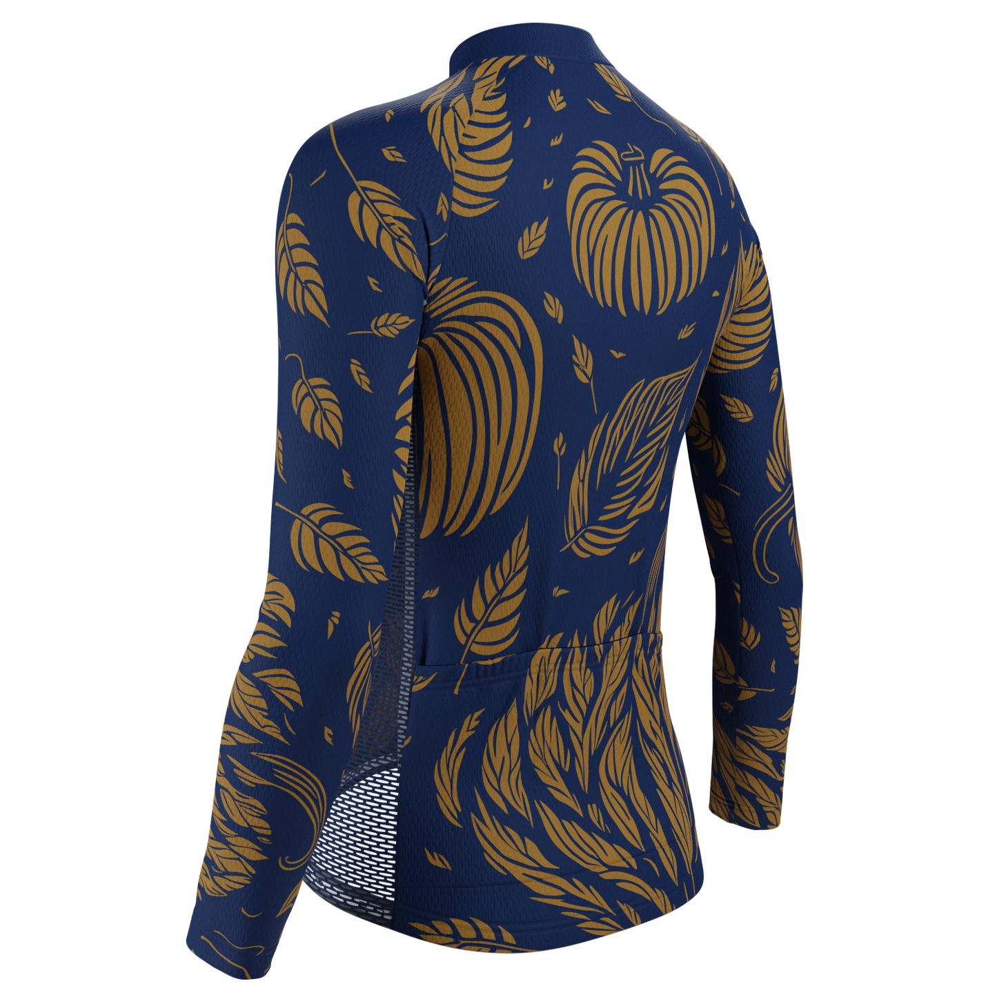 Women's Fall Pumpkins Long Sleeve Cycling Jersey