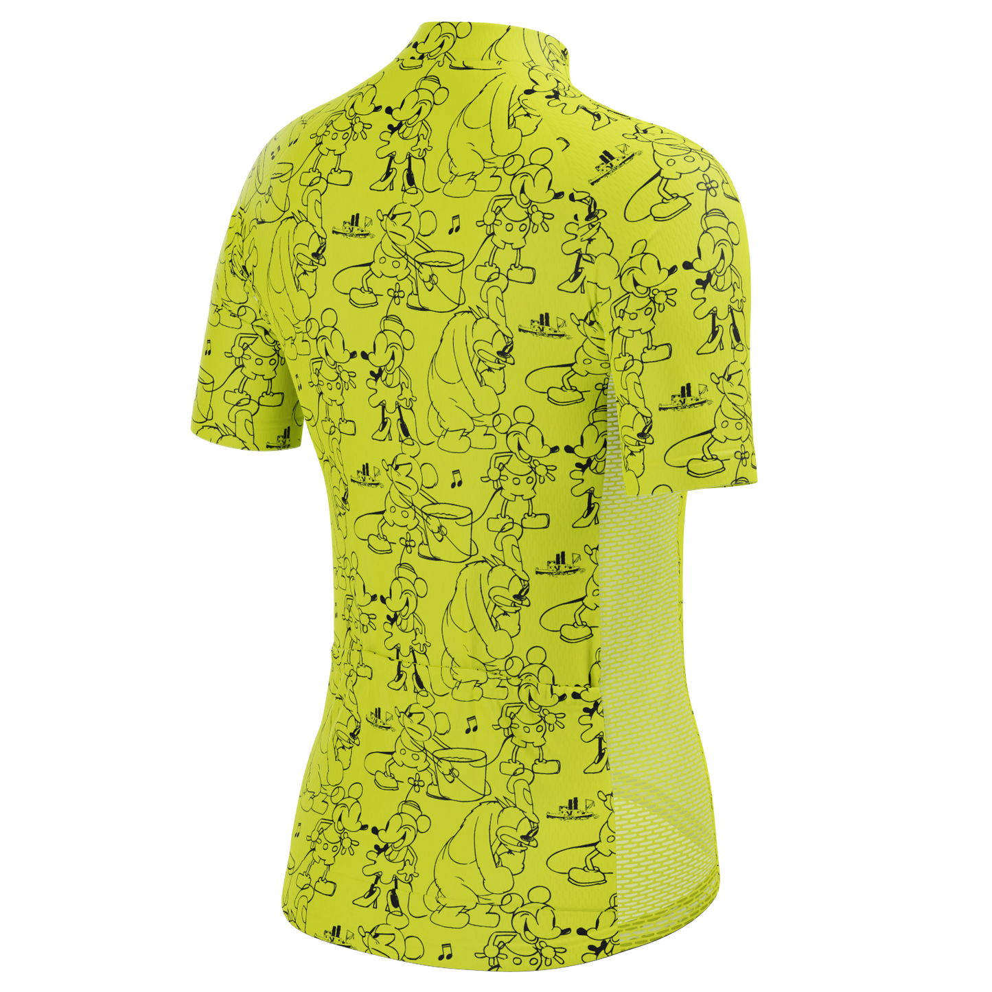 Women's Steamboat Willie Sketches Short Sleeve Cycling Jersey