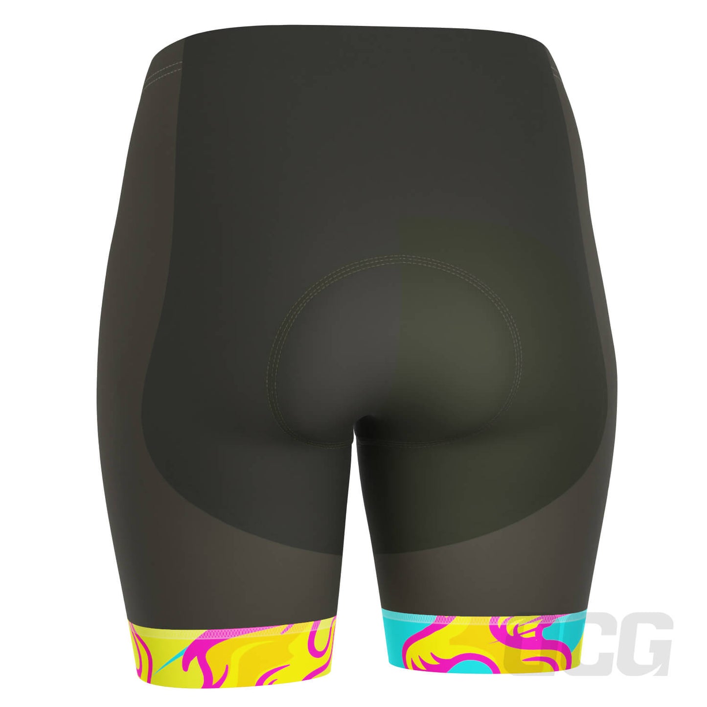 Women's Pedal Pushers Custom Team Design Gel Padded Cycling Shorts