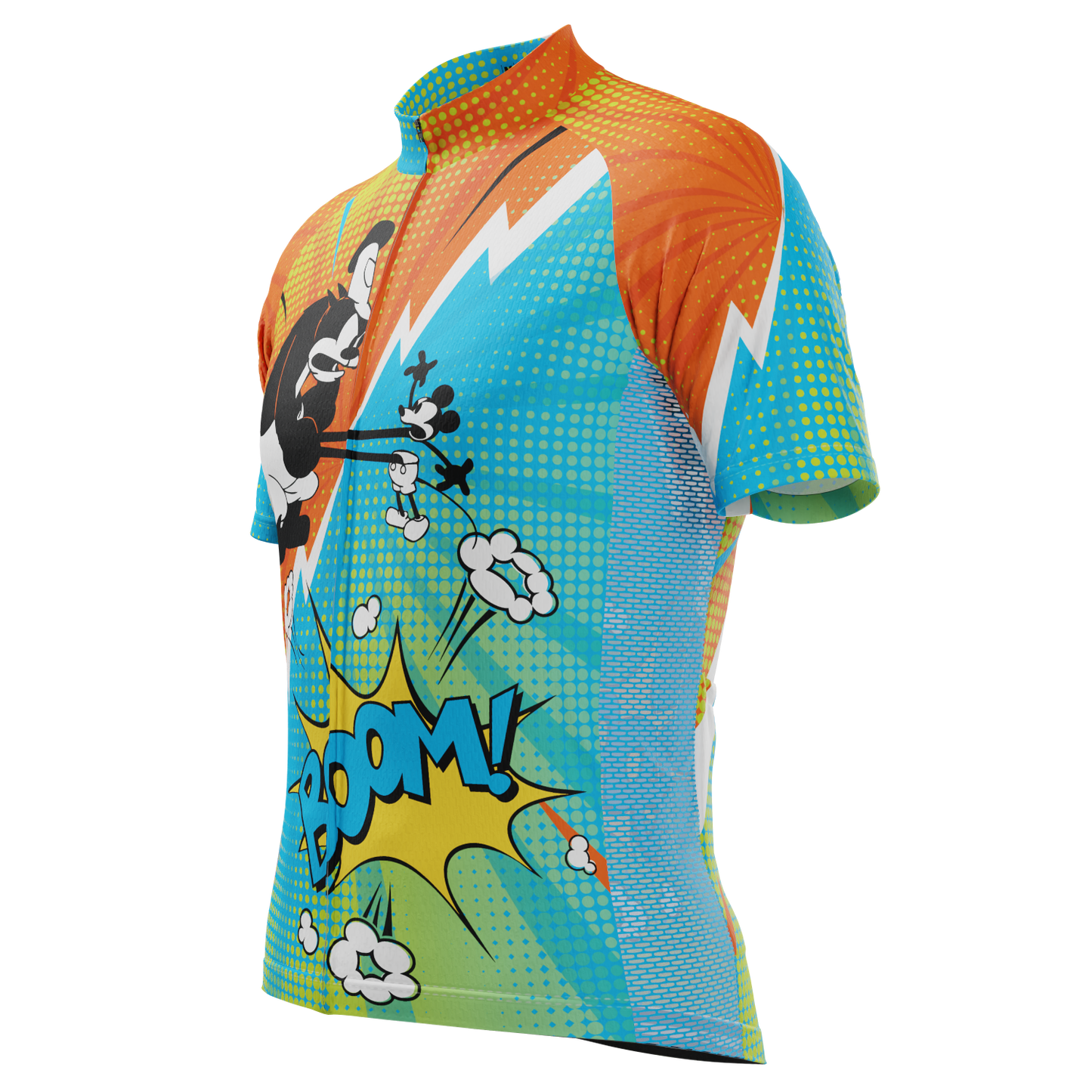 Men's Steamboat Willie Comics Short Sleeve Cycling Jersey