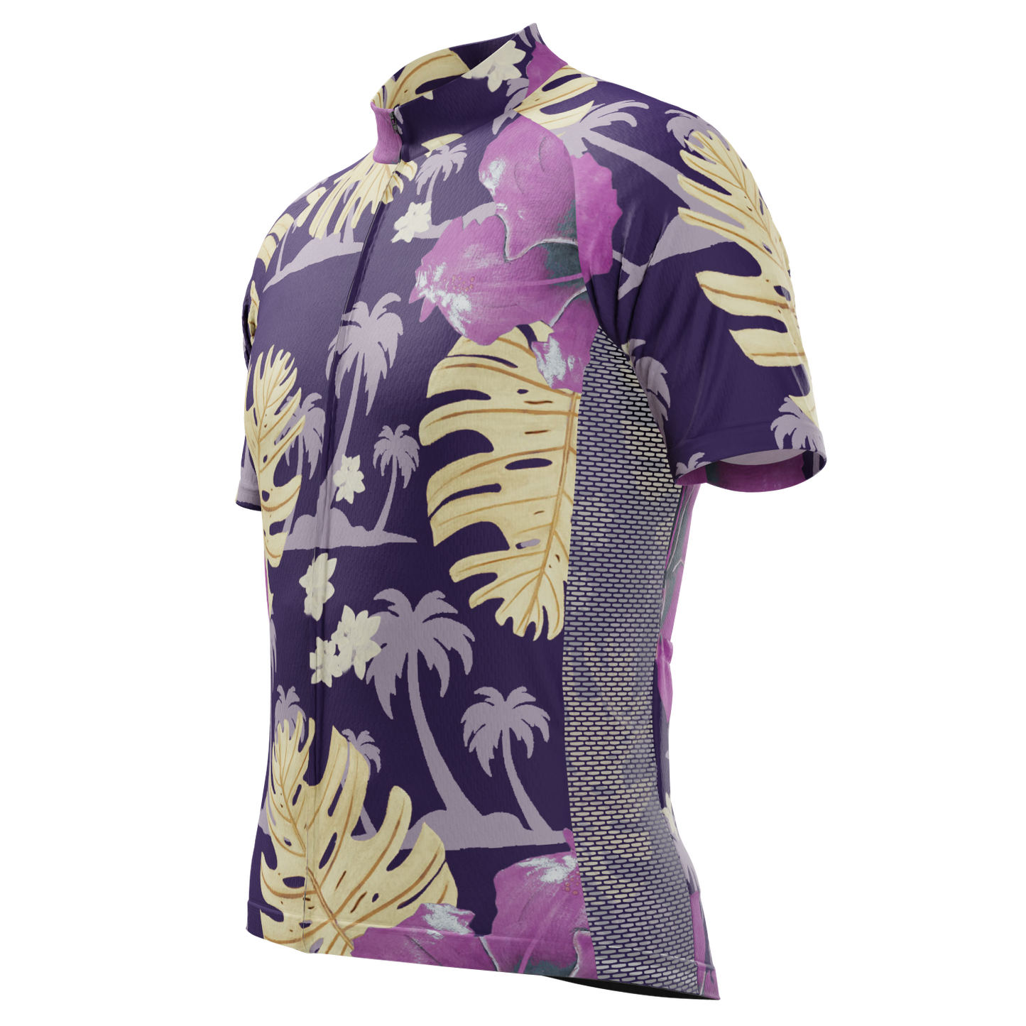 Men's Palmtree Leaves Short Sleeve Cycling Jersey