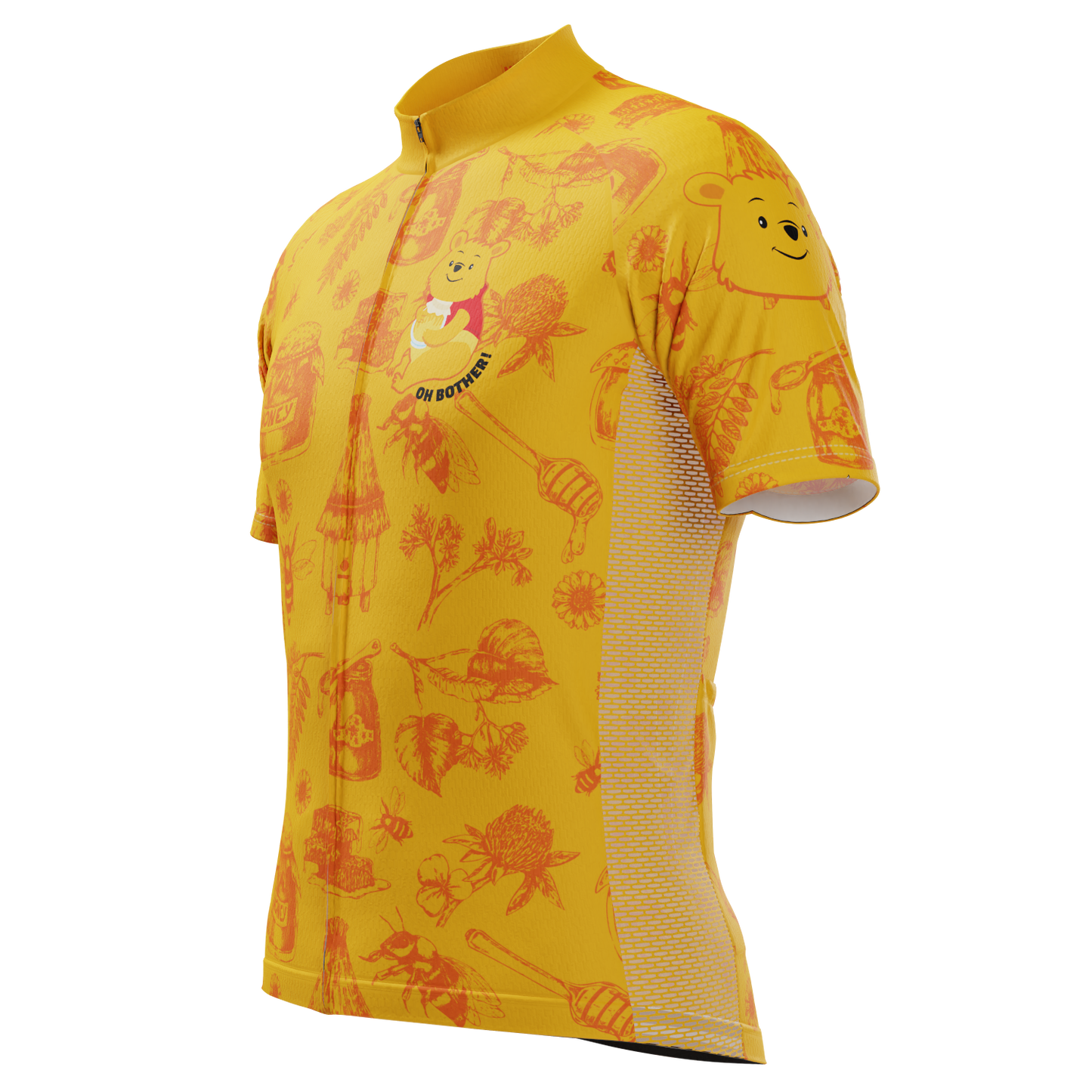 Men's Winnie The Pooh Oh Bother! Short Sleeve Cycling Jersey