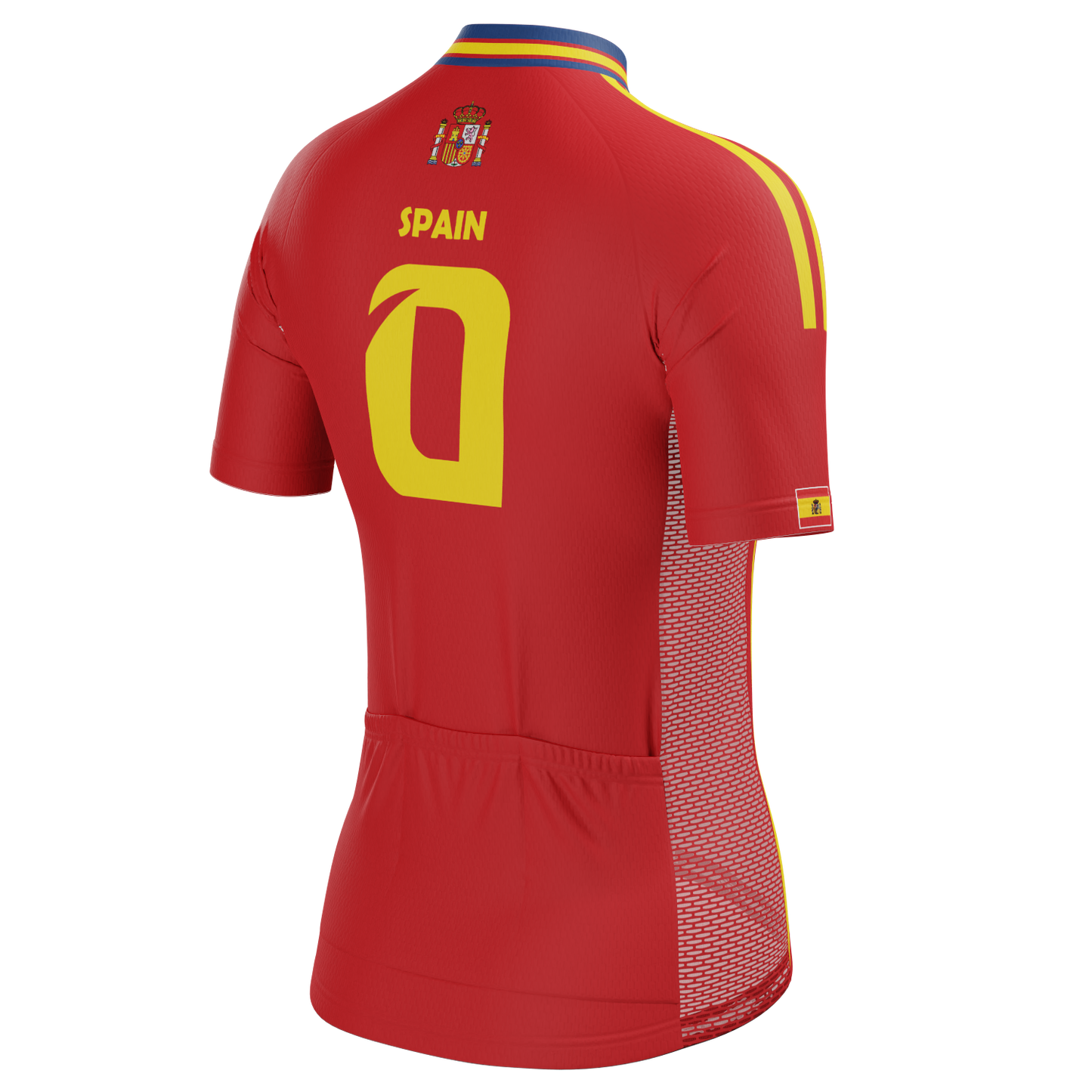 Women's Spain Soccer Short Sleeve Cycling Jersey