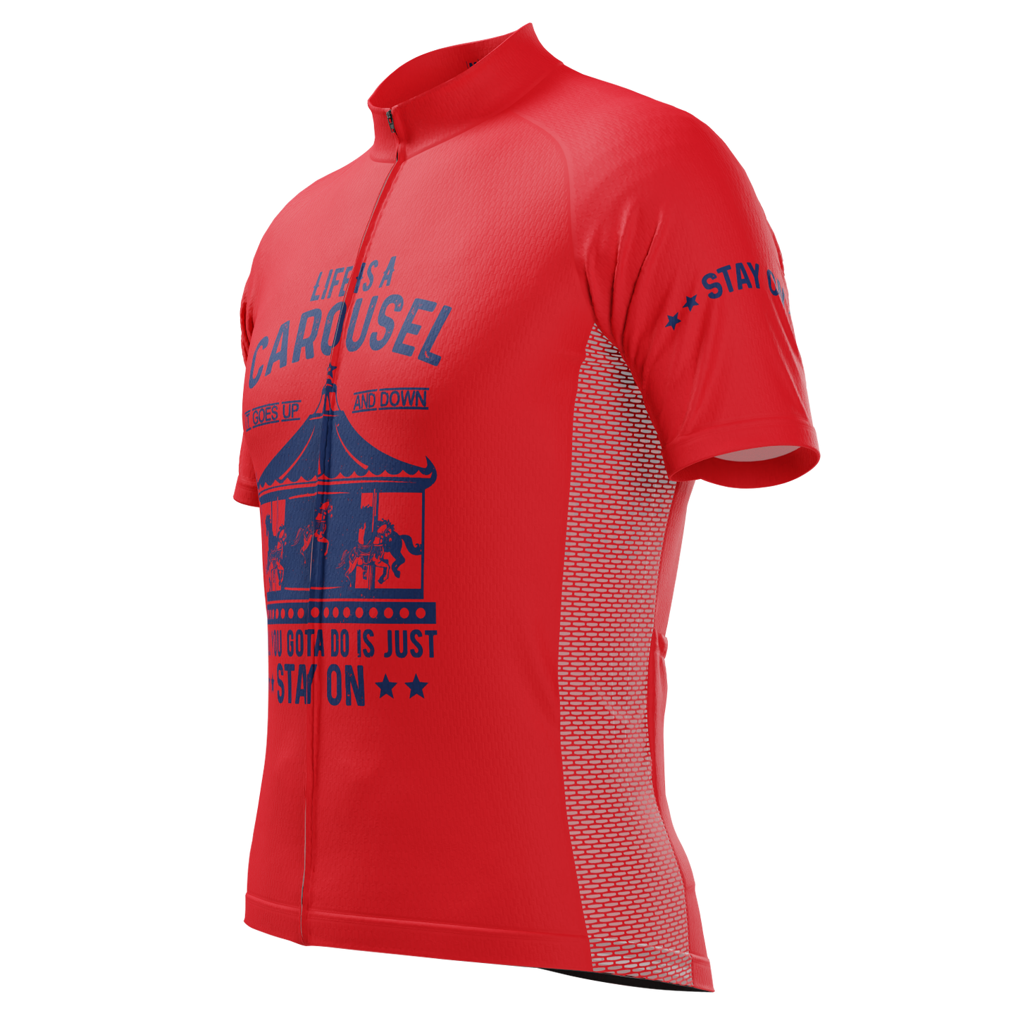 Men's Life Is Like A Carousel Short Sleeve Cycling Jersey
