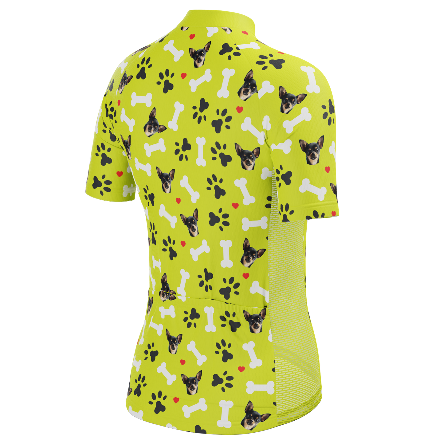 Women's Custom Pet Bones Design Personalized Short Sleeve Cycling Jersey