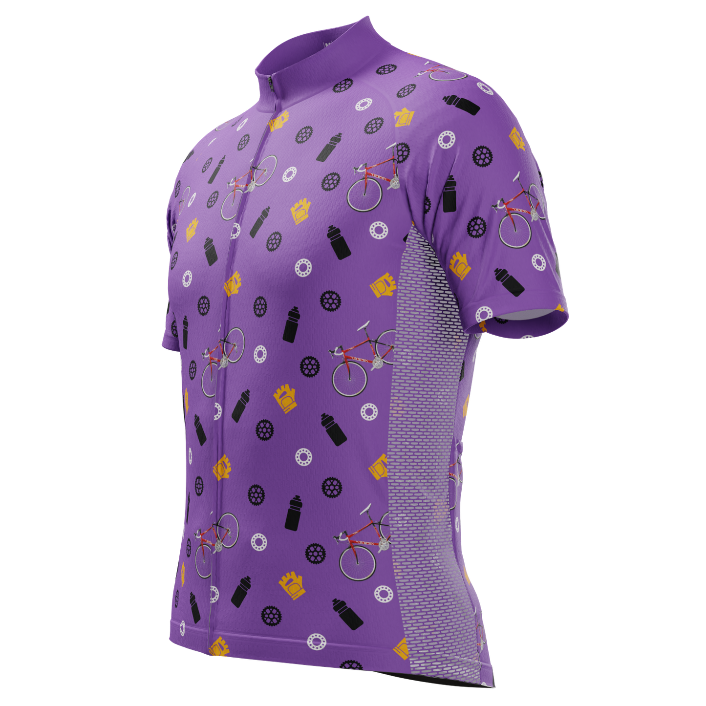 Men's Custom Bike & Gears Design Personalized Short Sleeve Cycling Jersey