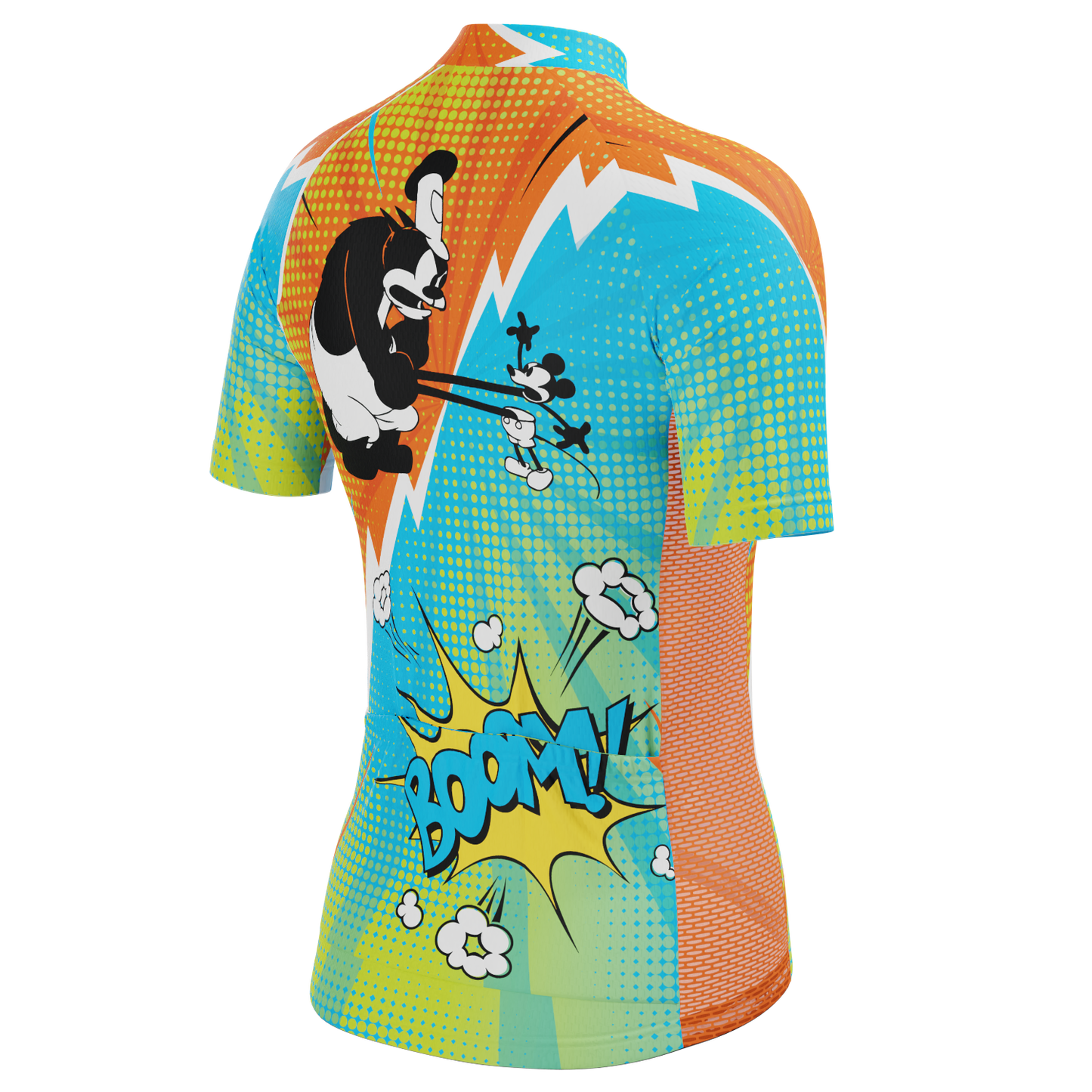 Women's Steamboat Willie Comics Short Sleeve Cycling Jersey