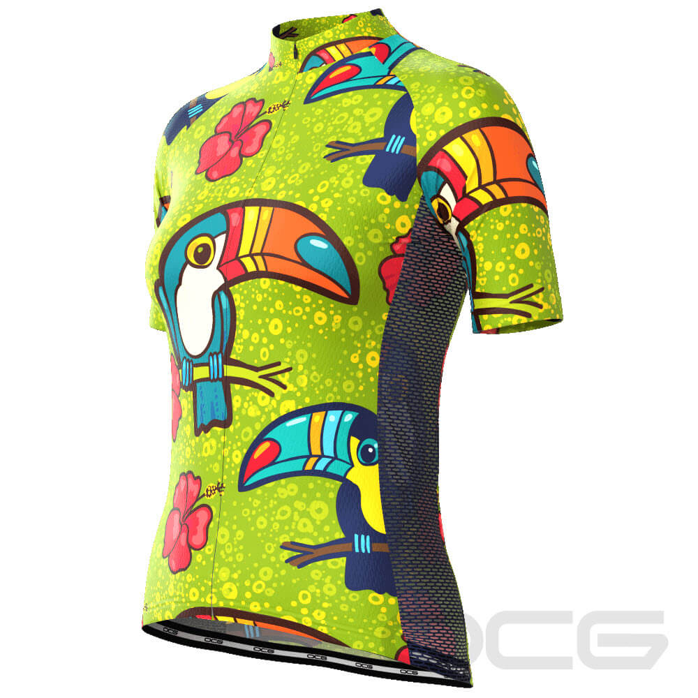 Women's Tucan Hibiscus Short Sleeve Cycling Jersey