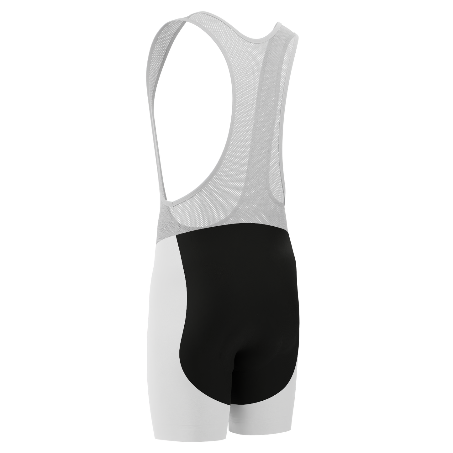 Men's Plain Full White Gel Padded Cycling Bib