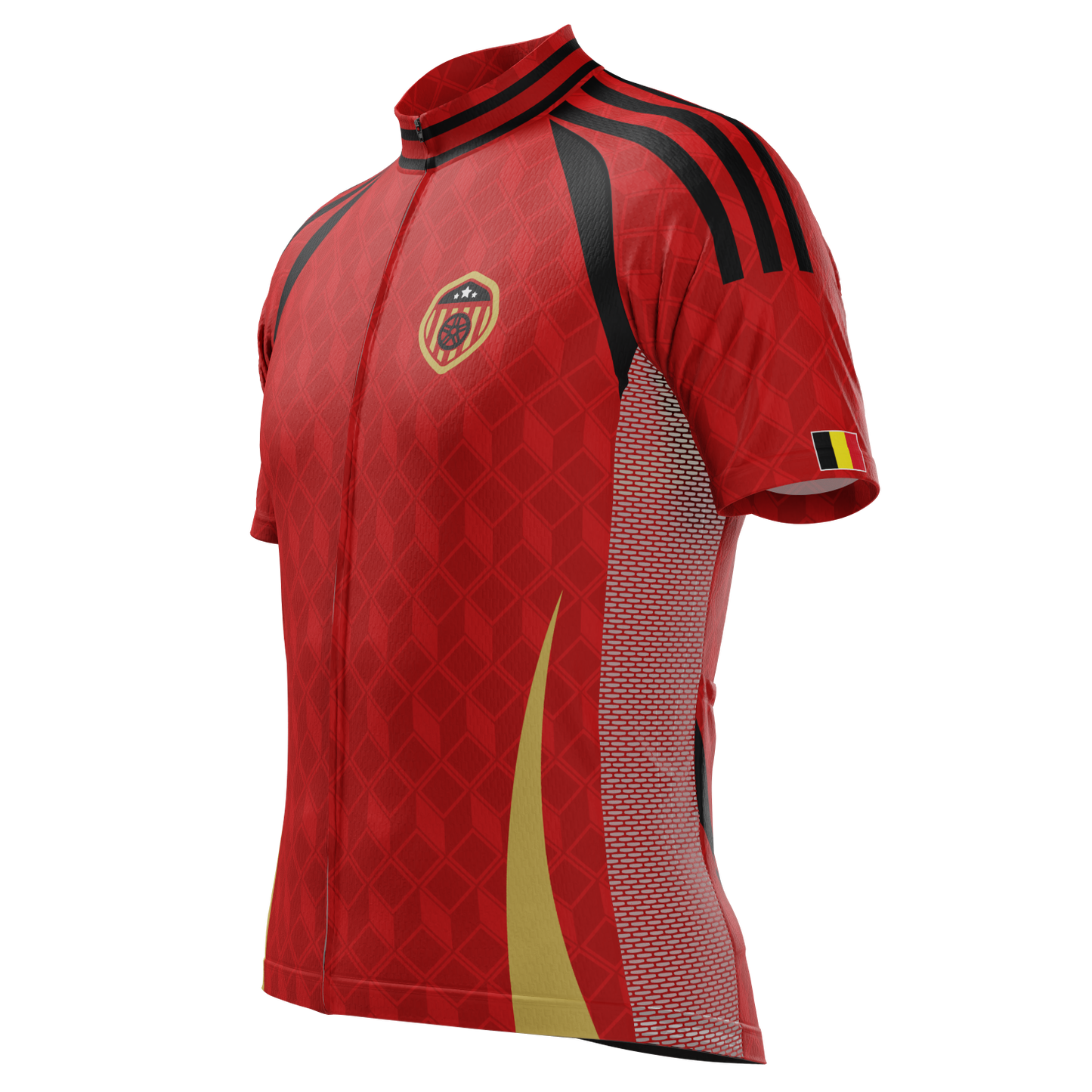 Men's Belgium Soccer Short Sleeve Cycling Jersey