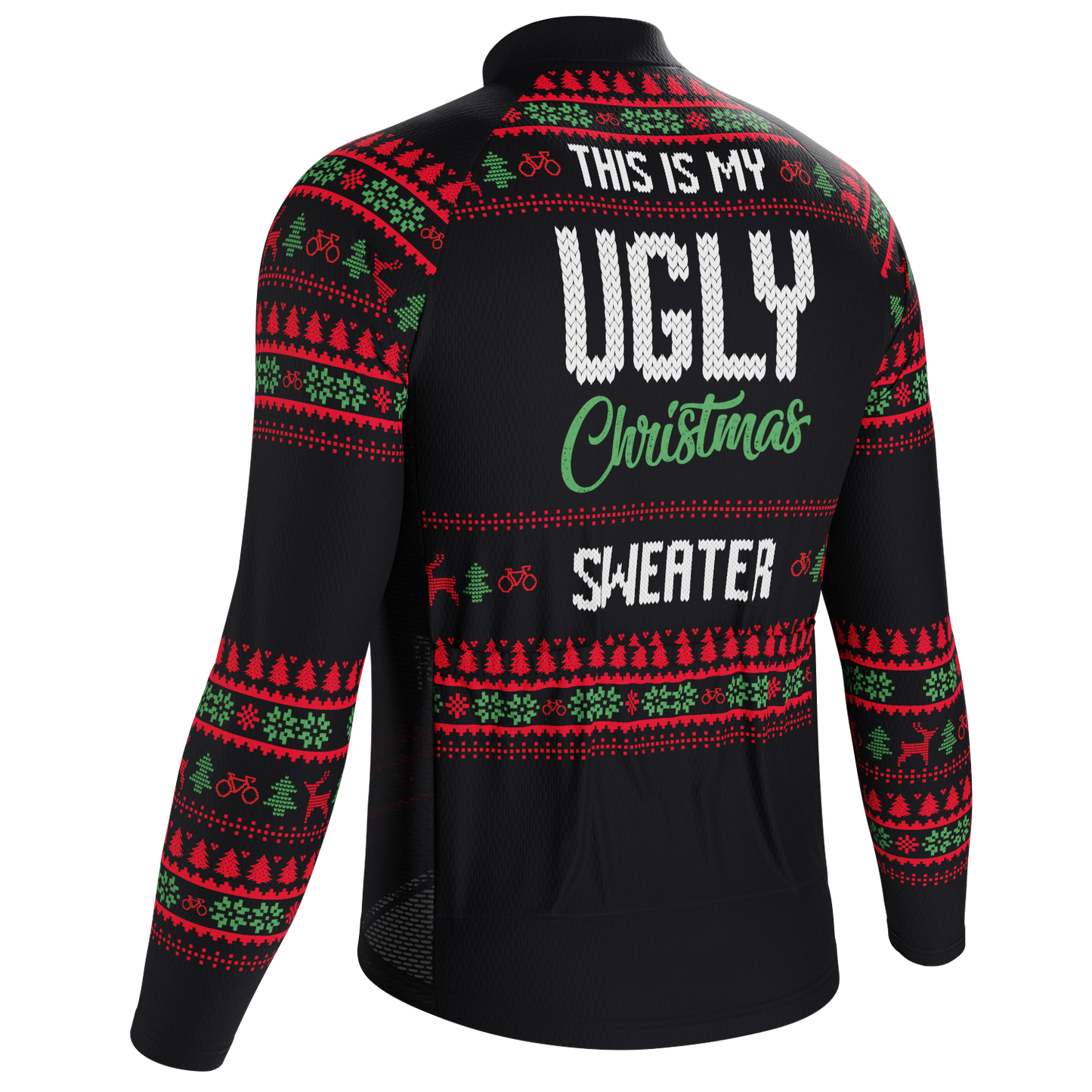 Men's This is my Ugly Christmas Sweater Long Sleeve Cycling Jersey