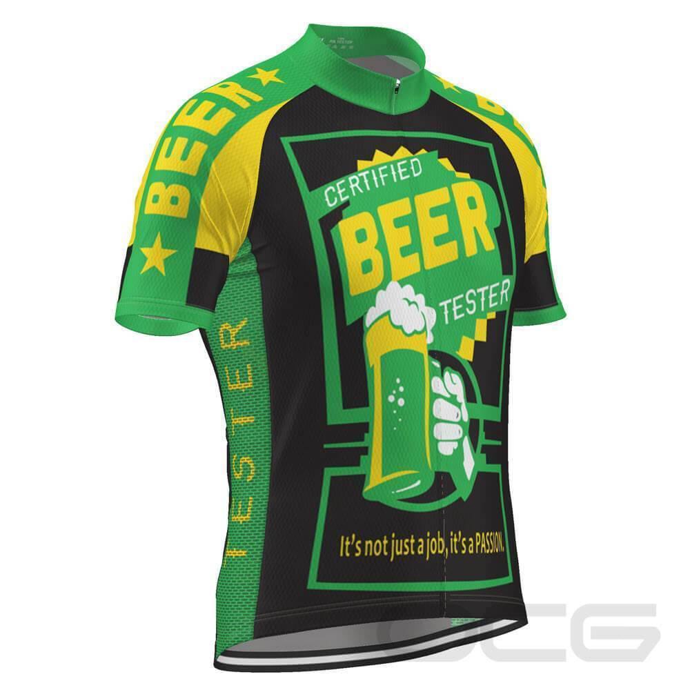 Men's Certified Beer Tester Short Sleeve Cycling Jersey