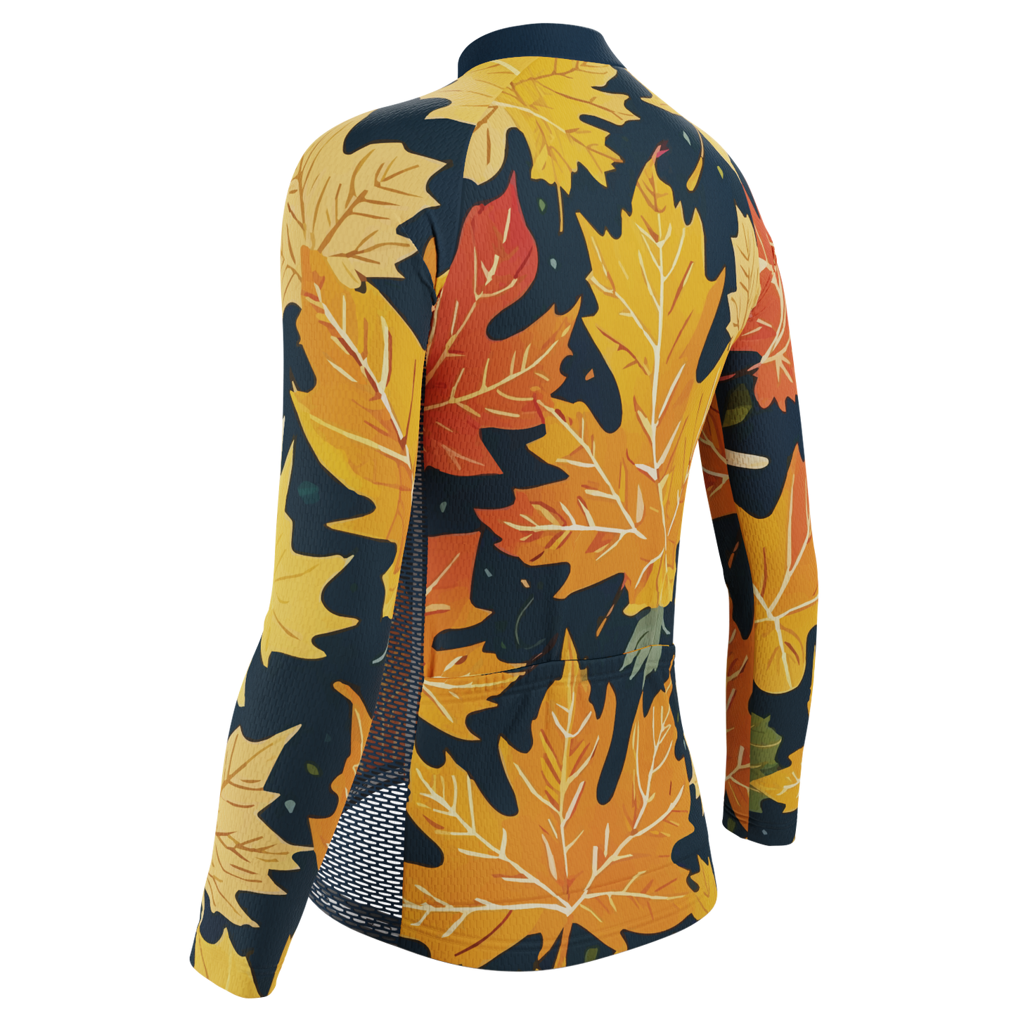 Women's Leaves in the Fall Long Sleeve Cycling Jersey