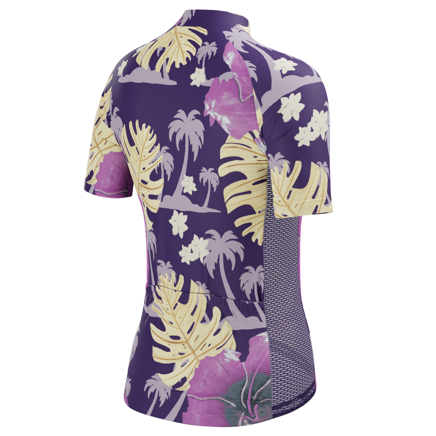 Women's Palmtree Leaves Short Sleeve Cycling Jersey