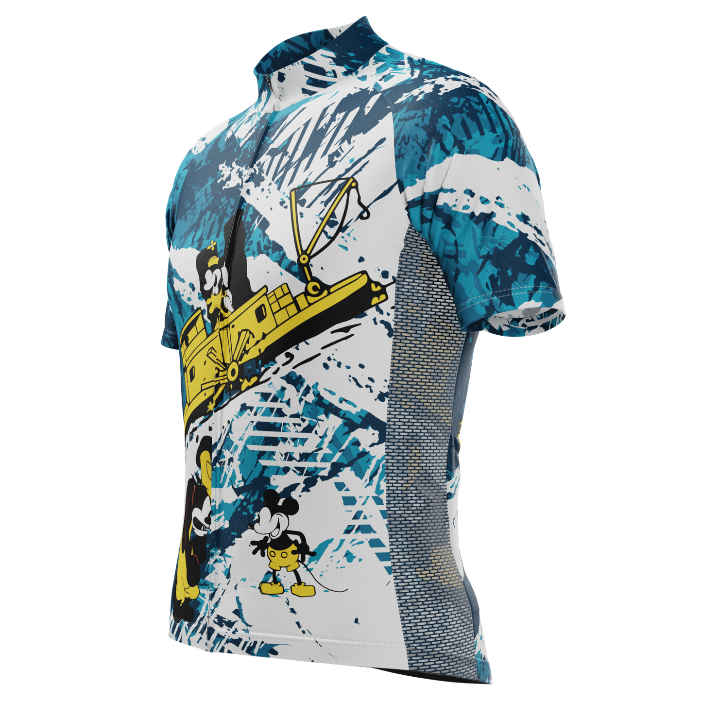 Men's Steamboat Willie in The Sea Short Sleeve Cycling Jersey