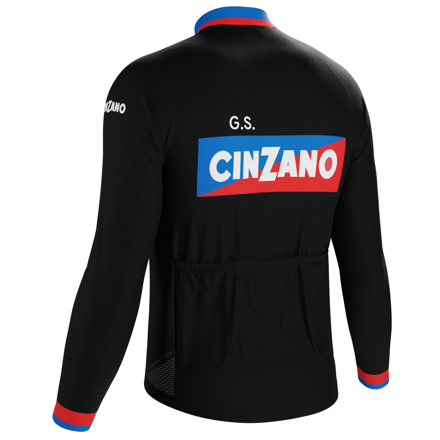 Men's Cinzano 70s and early 80s Vintage Long Sleeve Cycling Jersey