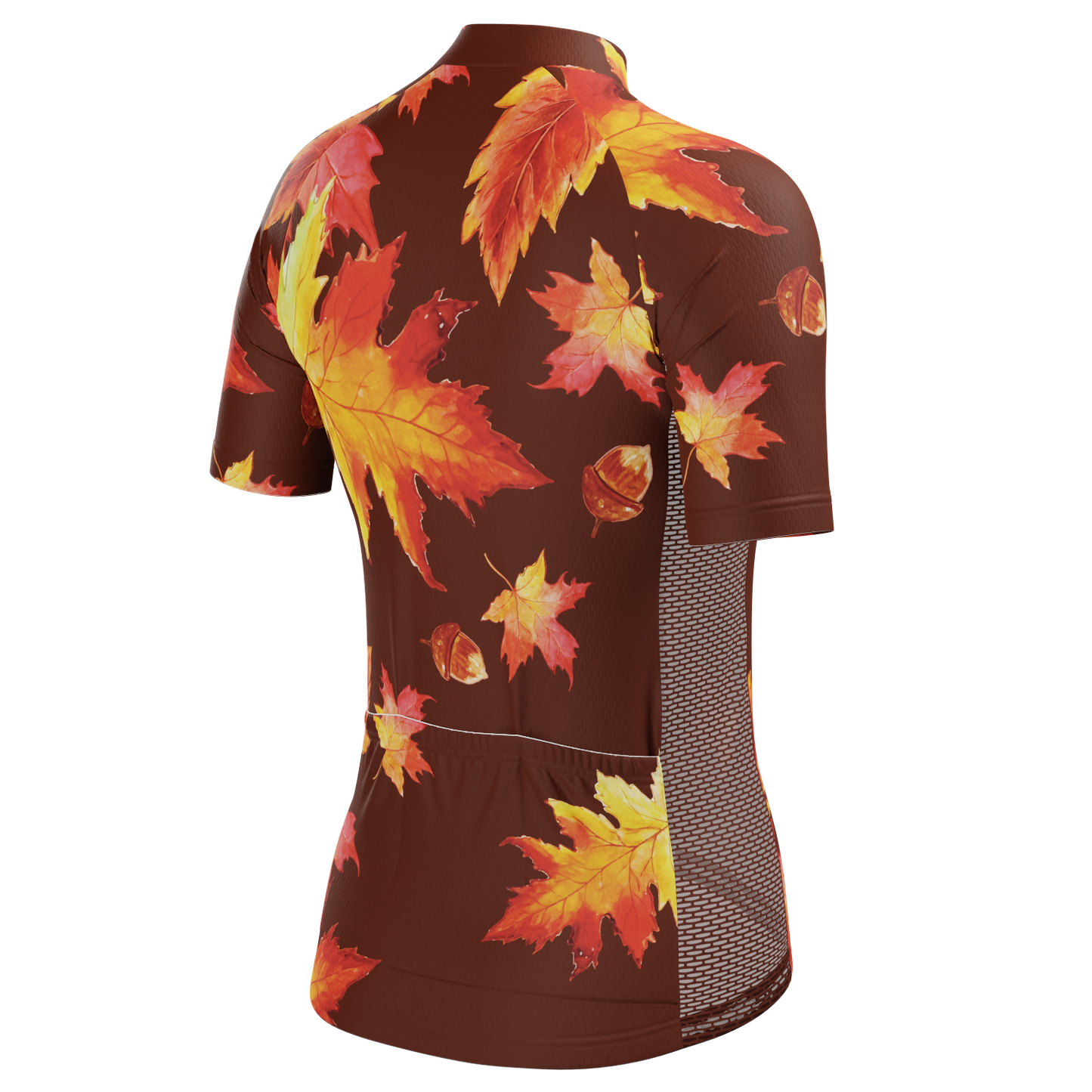 Women's Autumn Acorns Short Sleeve Cycling Jersey