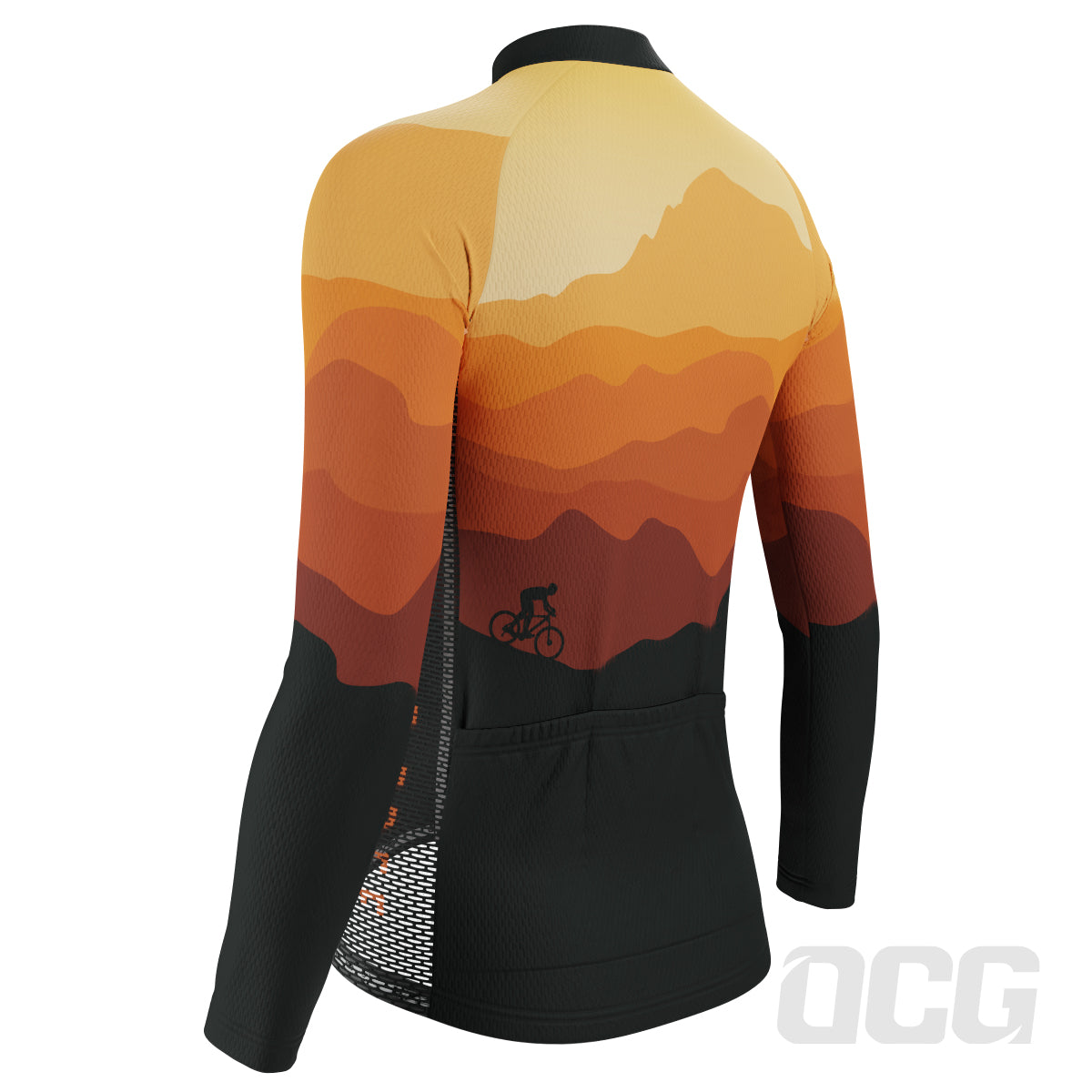 Women's Ride Free Sunset Long Sleeve Cycling Jersey