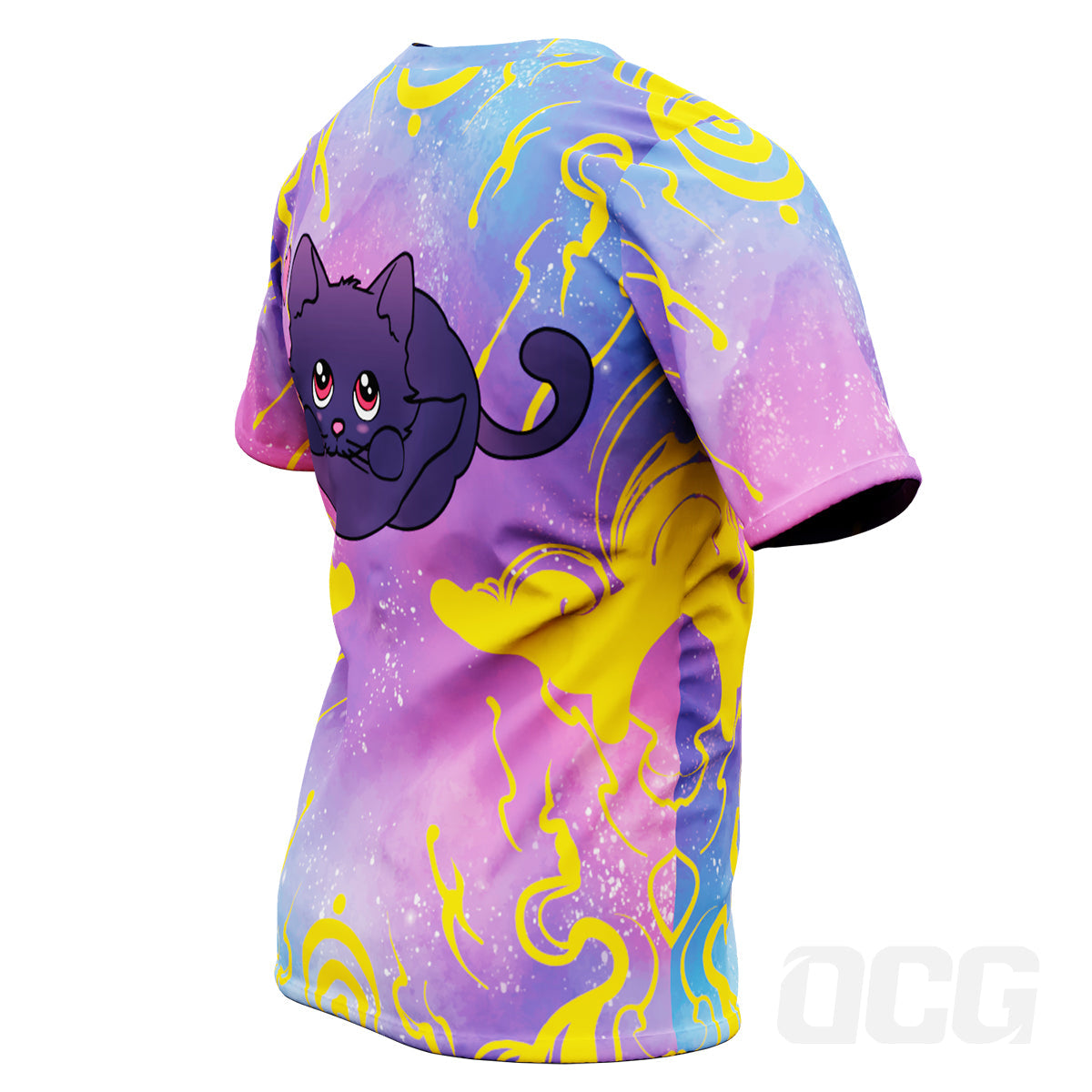 Kid's Manga Kitten Short Sleeve Running Shirt