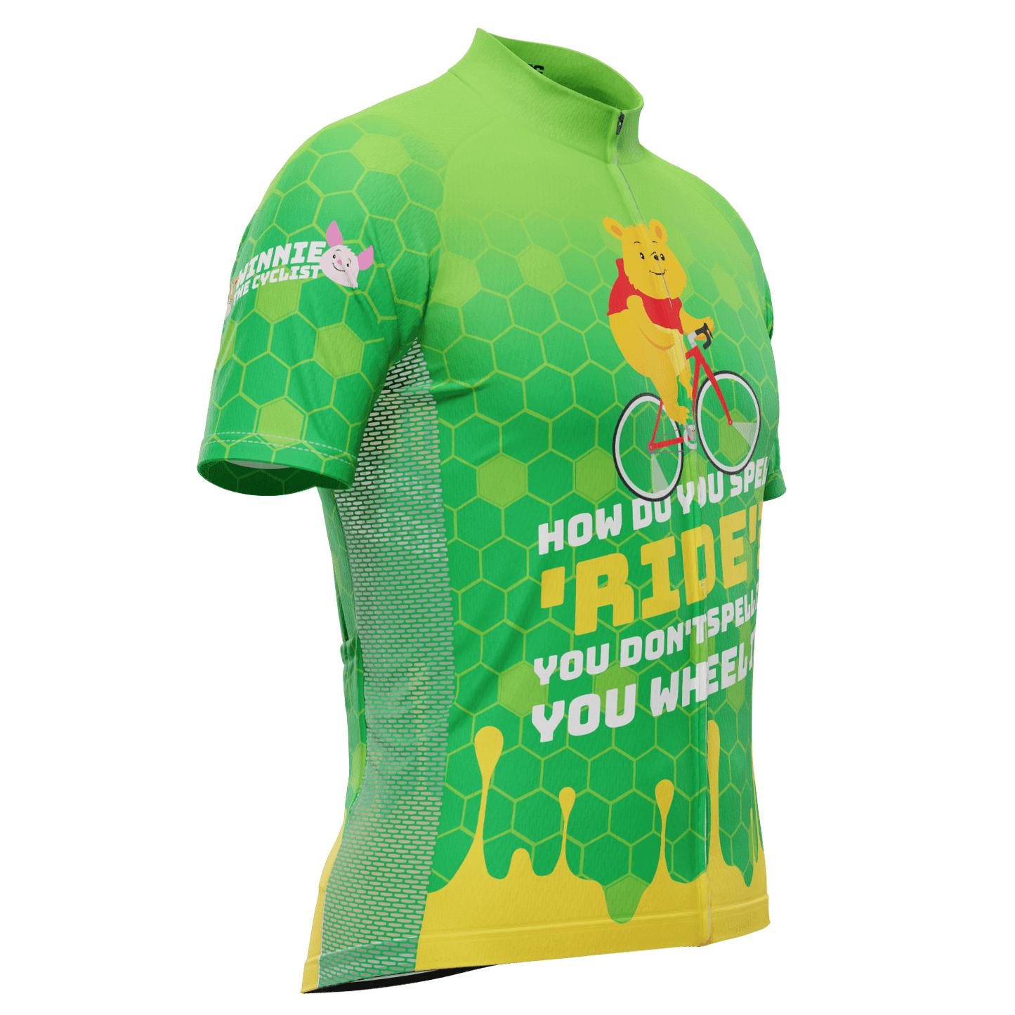 Men's Winnie The Cyclist Short Sleeve Cycling Jersey