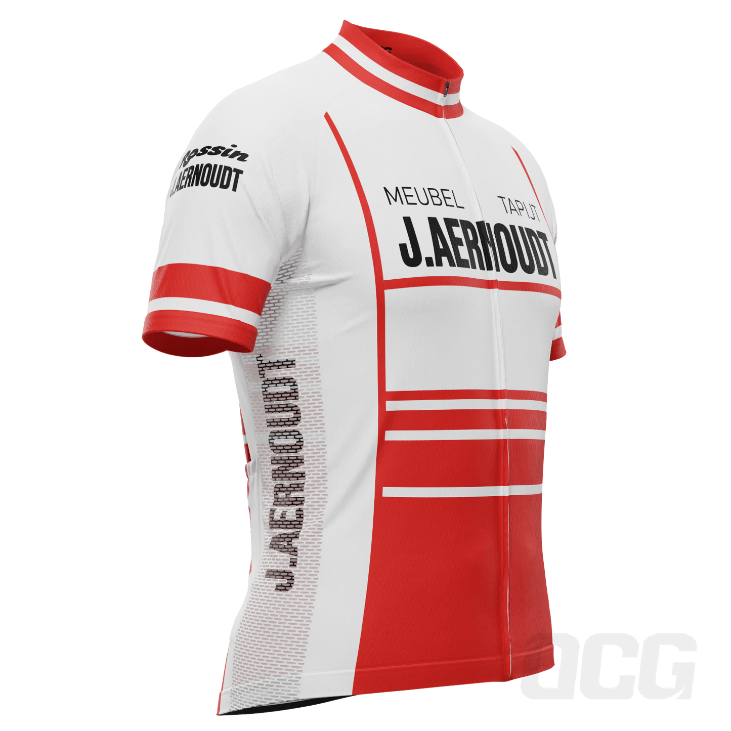 Men's Retro 1983 Jacky Aernoudt Rosin Short Sleeve Cycling Jersey