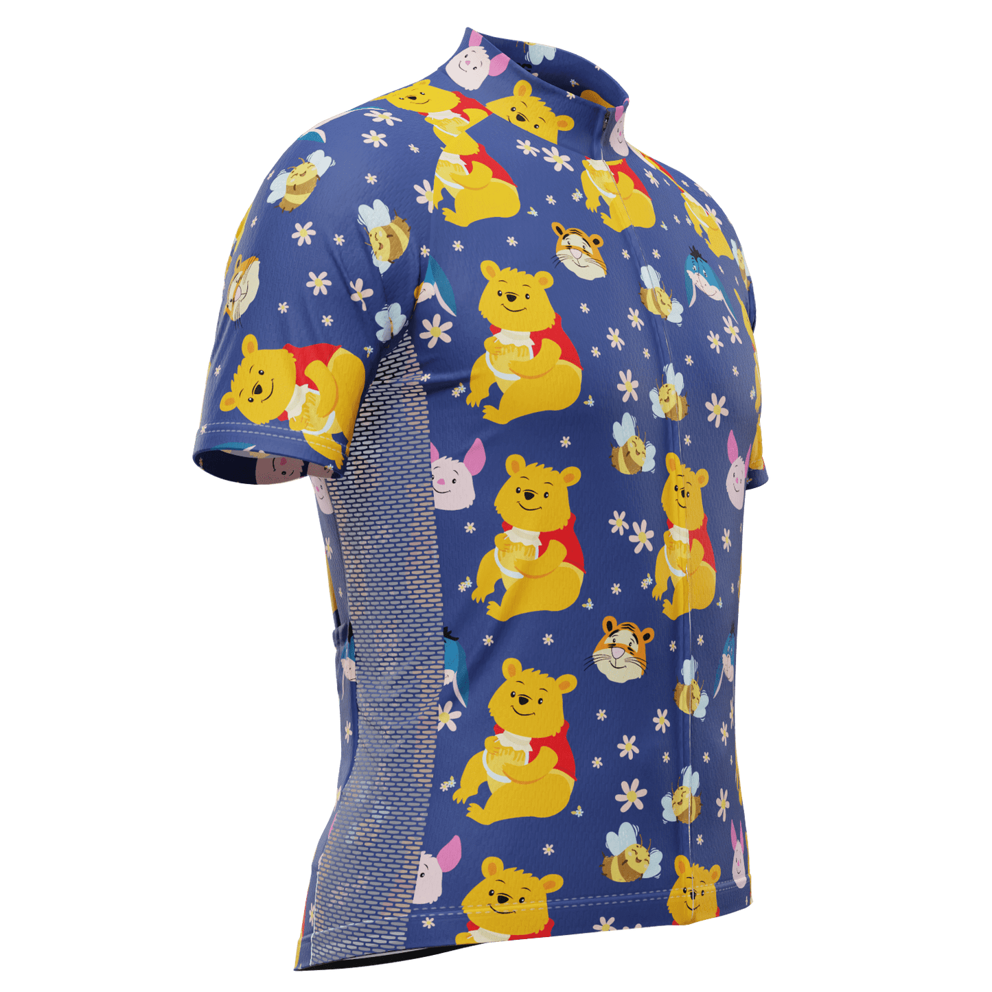 Men's Winnie The Pooh & Bees Short Sleeve Cycling Jersey