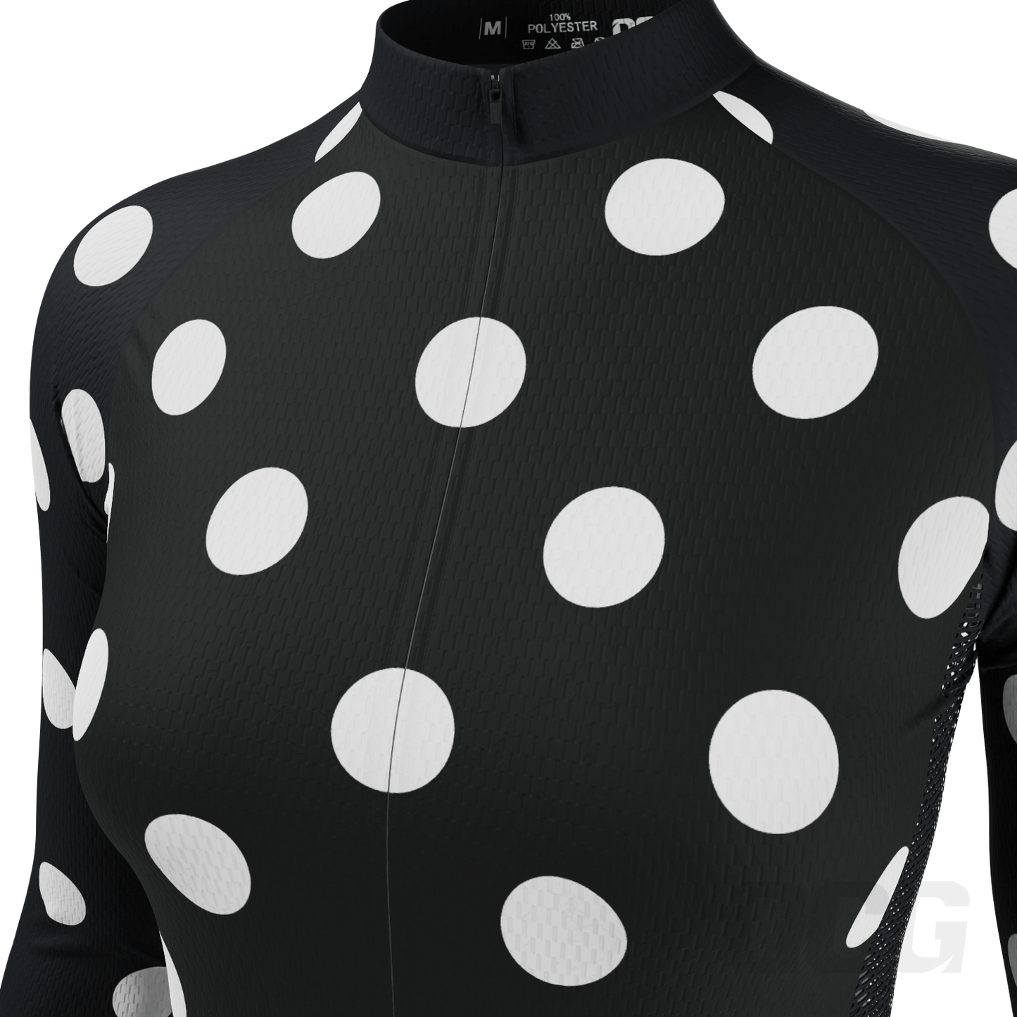 Women's Big Polka Dots Long Sleeve Cycling Jersey
