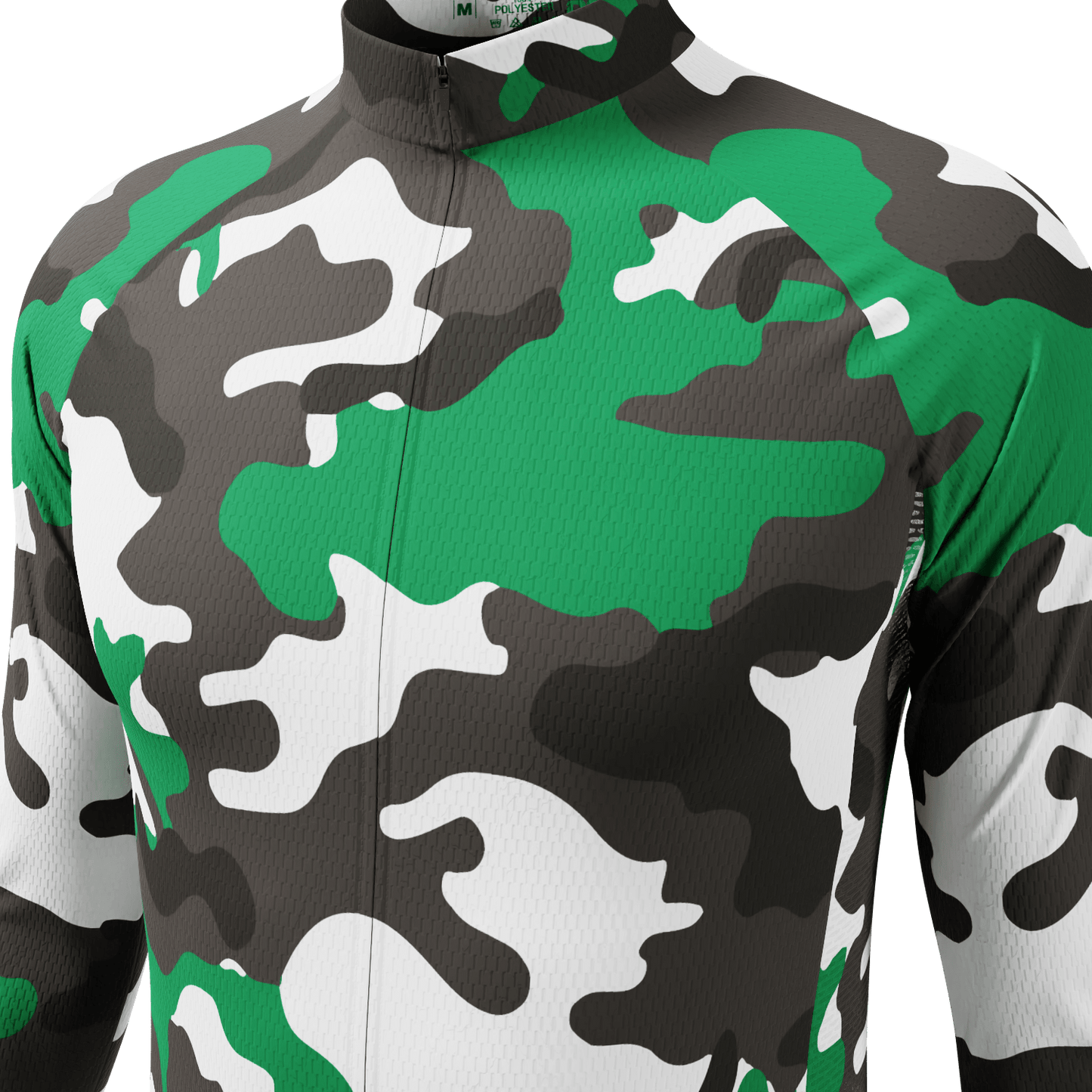 Men's Camouflage Winter Forest Long Sleeve Cycling Jersey