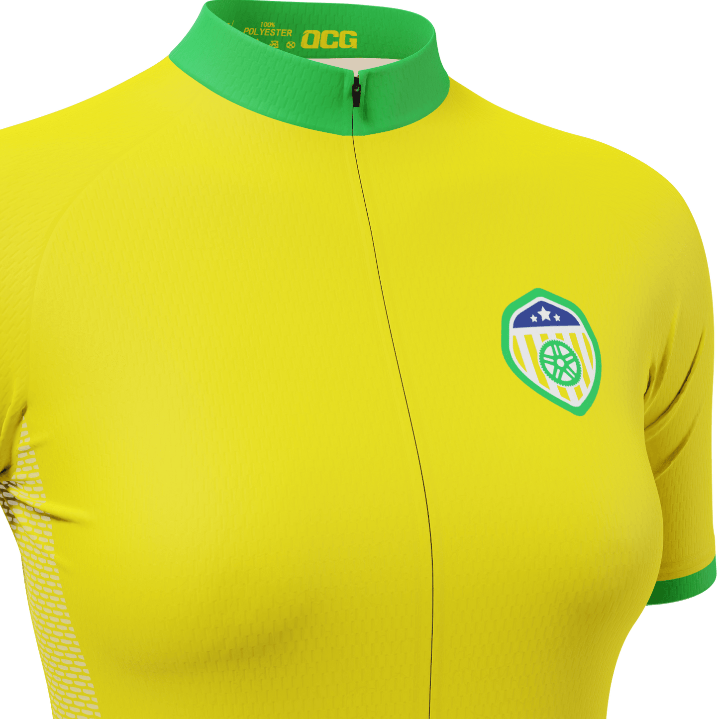 Women's Brazil Soccer Short Sleeve Cycling Jersey
