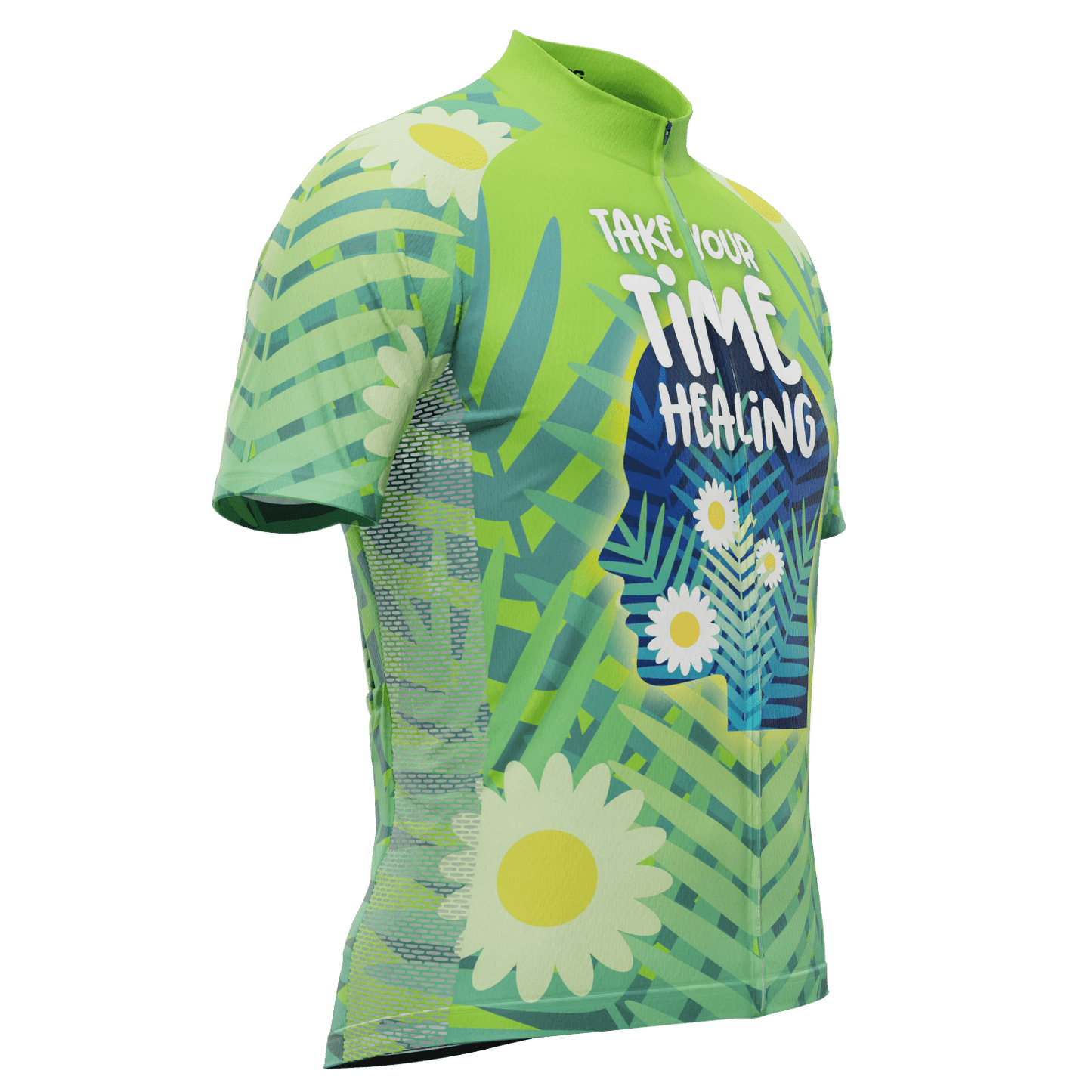Men's Mental Health-Take Your Time Healing Short Sleeve Cycling Jersey