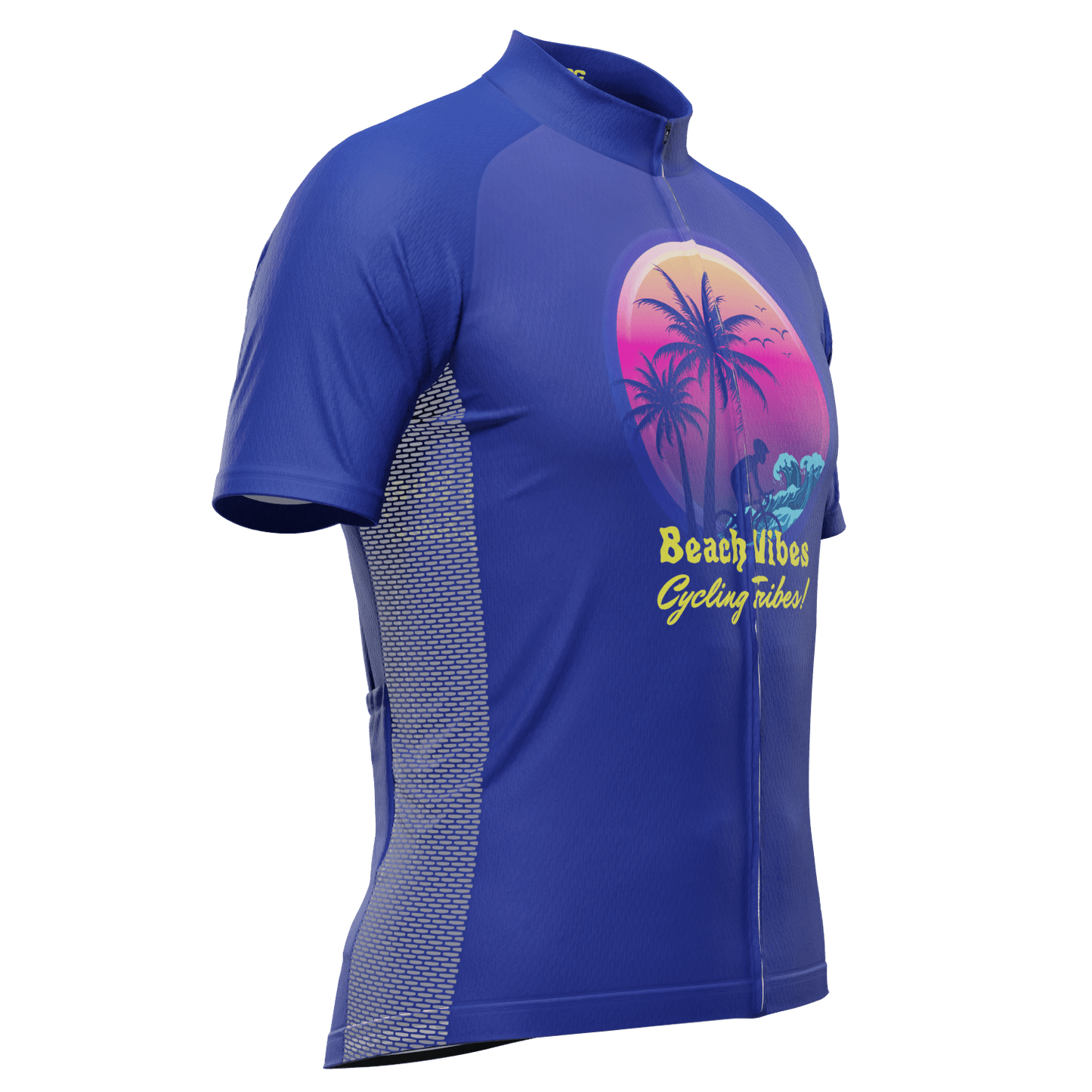 Men's Retrowave Sunset Short Sleeve Cycling Jersey