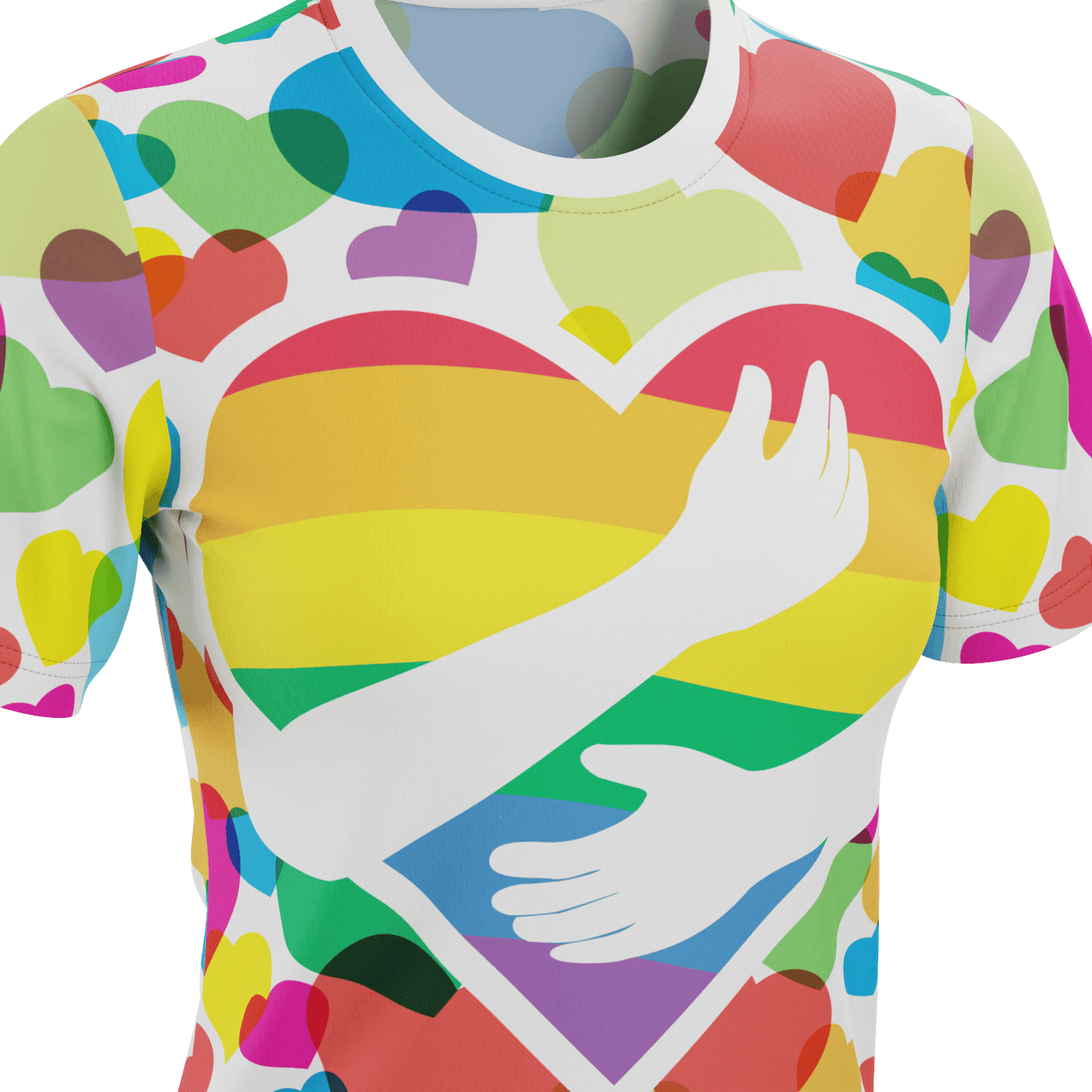 Women's Rainbow Love Short Sleeve Running Shirt