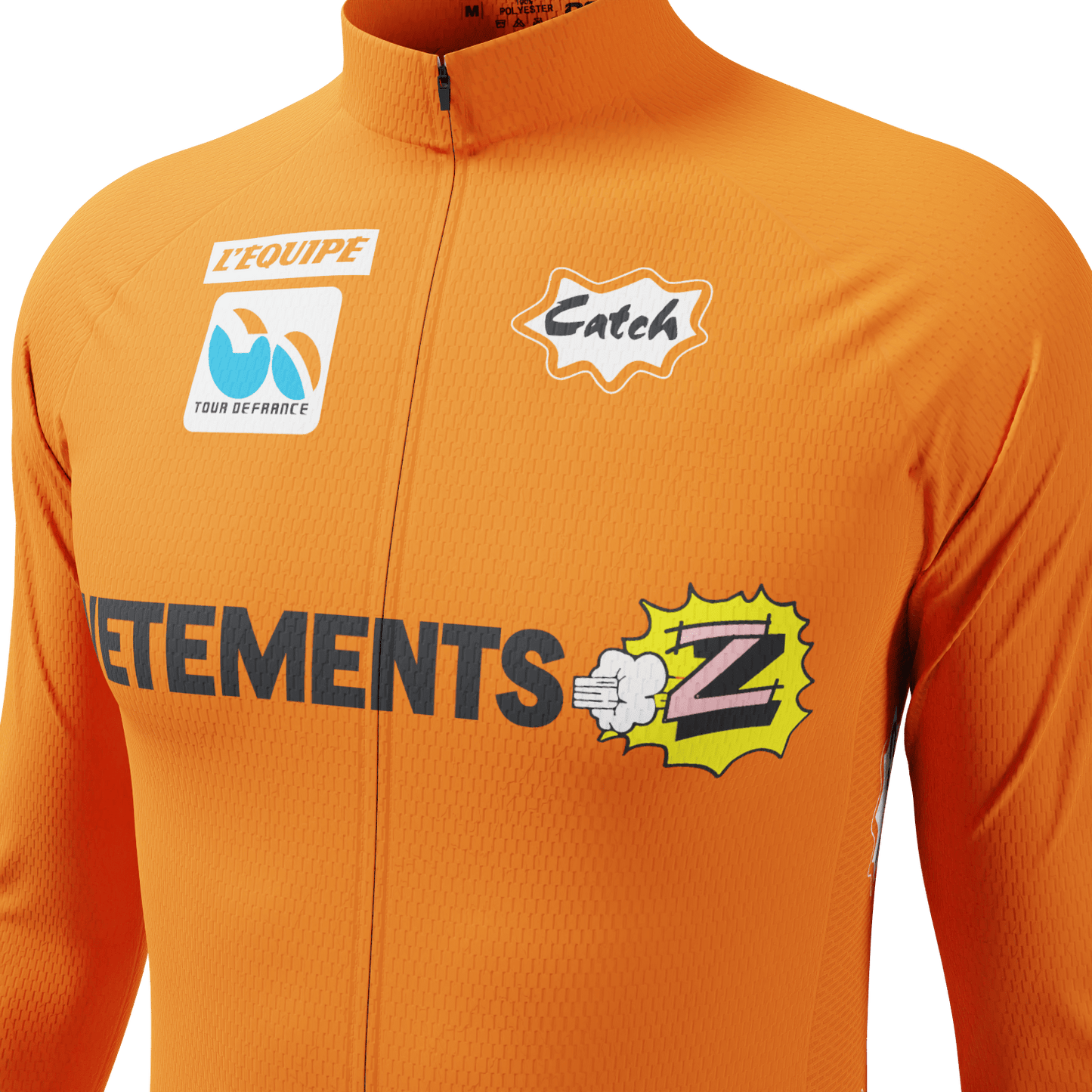Men's Retro Vetements Team Z Long Sleeve Cycling Jersey
