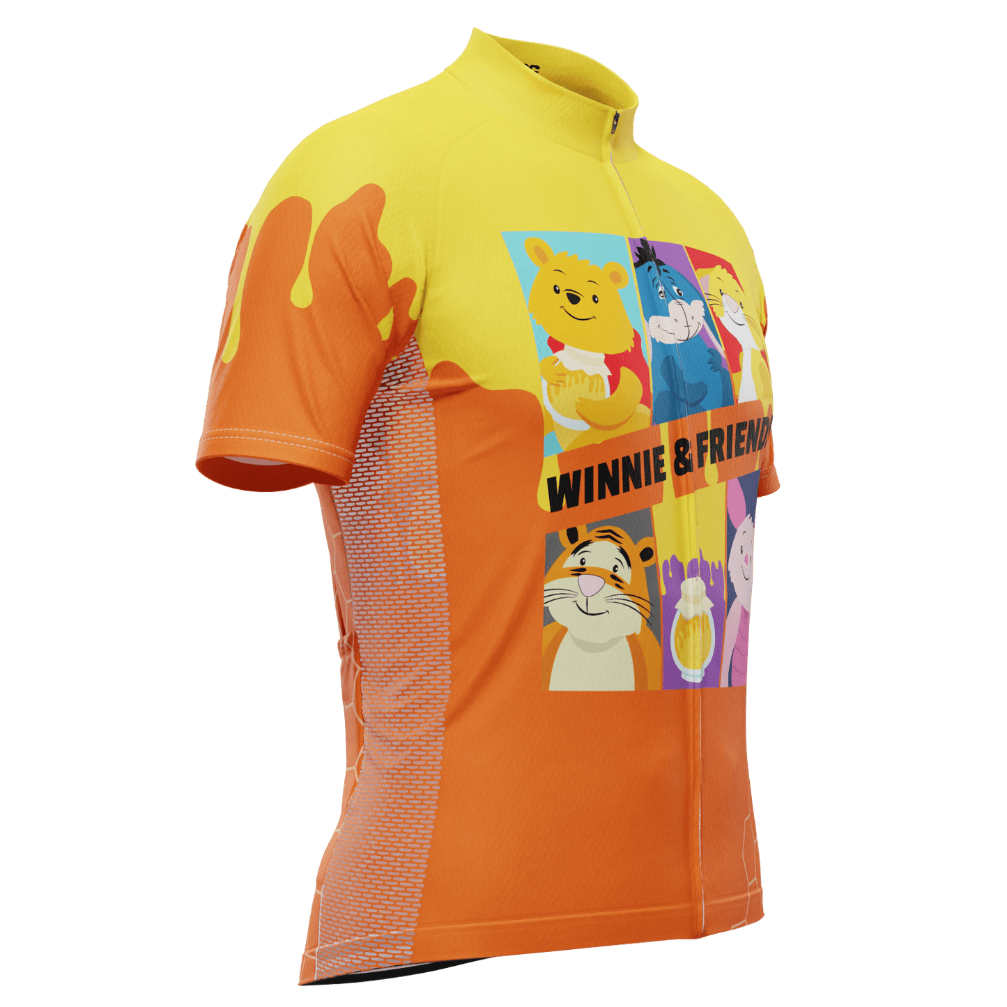 Men's Winnie & Friends Short Sleeve Cycling Jersey