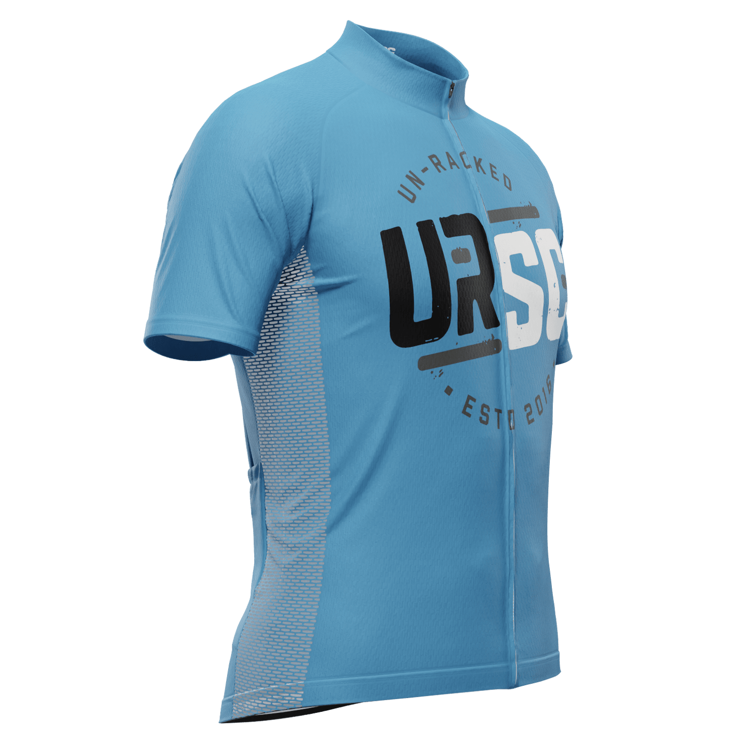 Men's URSC Blue & Black Short Sleeve Cycling Jersey