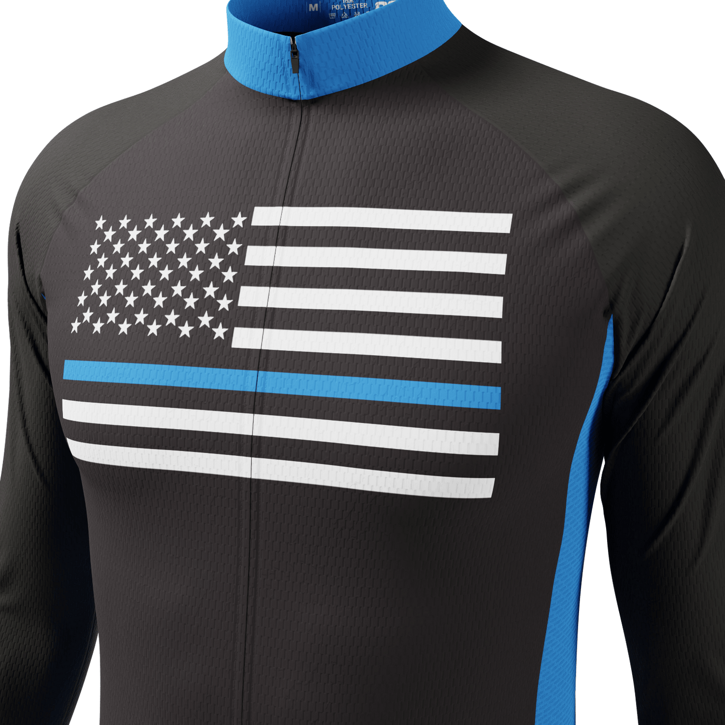 Men's American National Flag Long Sleeve Cycling Jersey