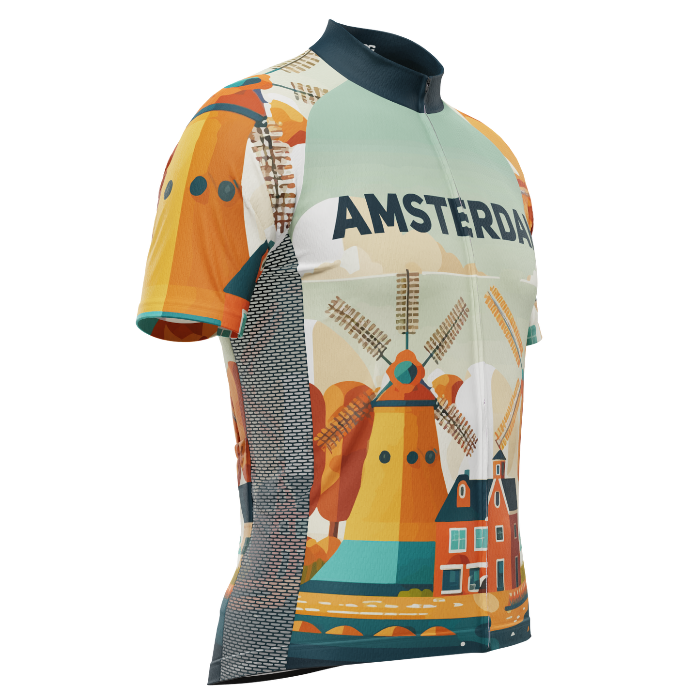 Men's Around The World - Amsterdam Short Sleeve Cycling Jersey