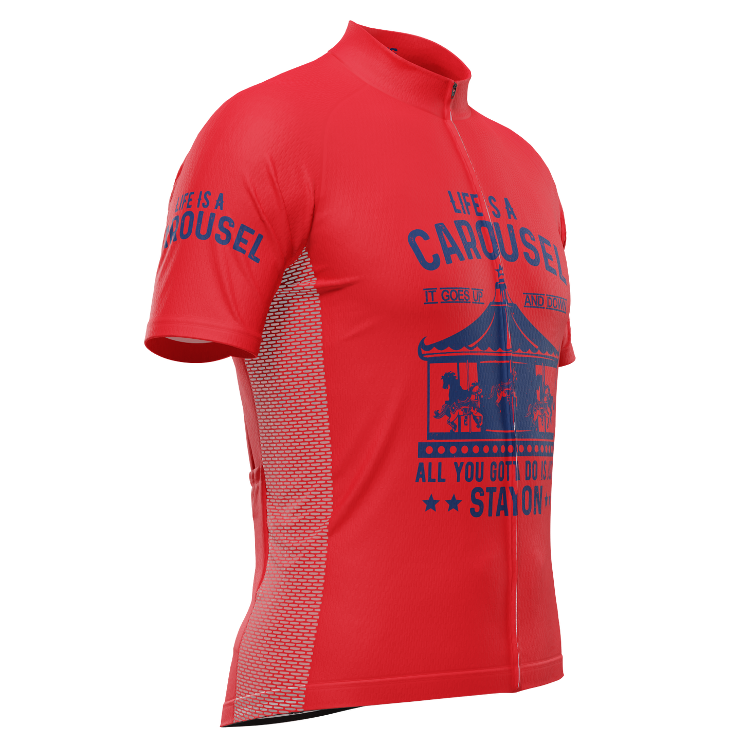 Men's Life Is Like A Carousel Short Sleeve Cycling Jersey