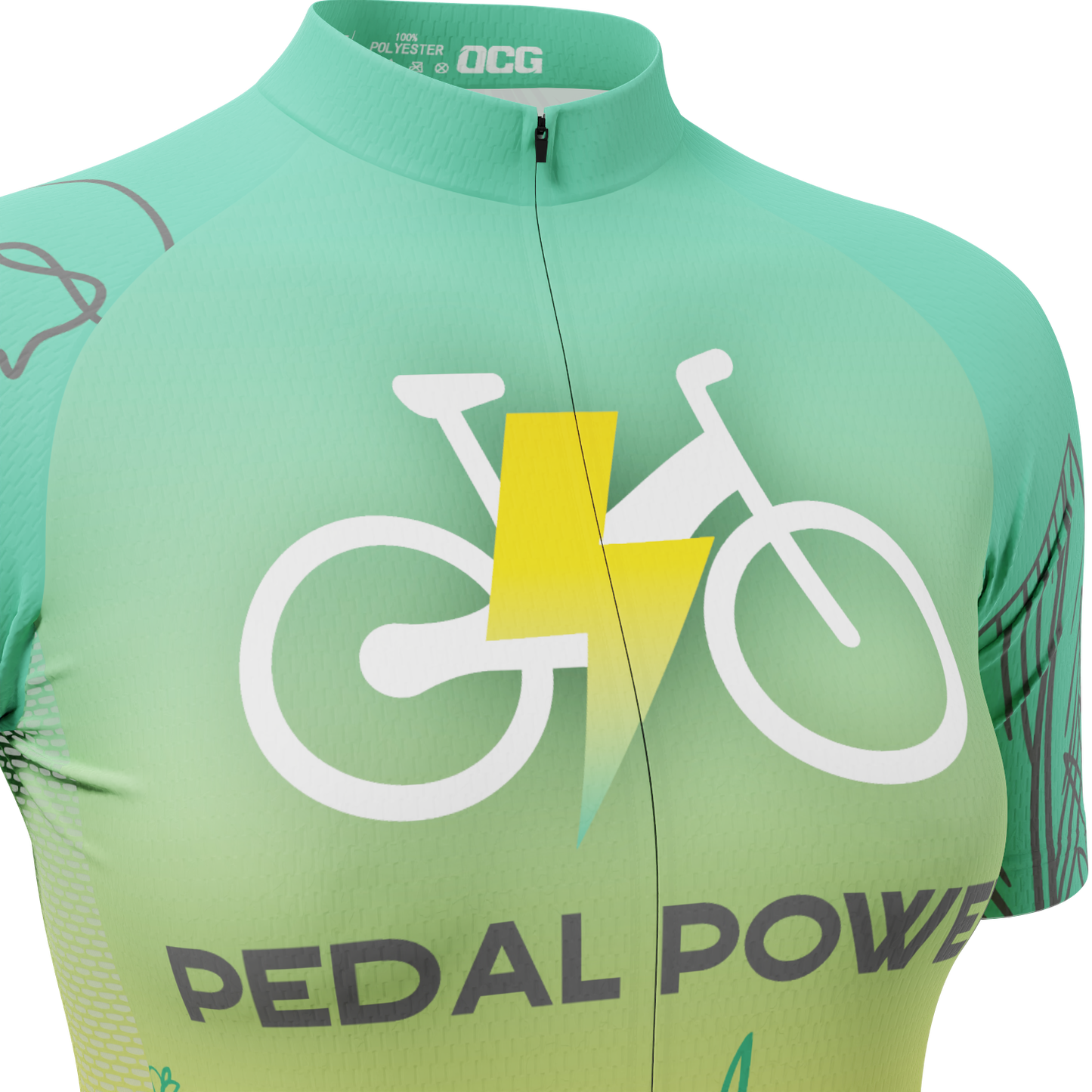 Women's Pedal Power Short Sleeve Cycling Jersey