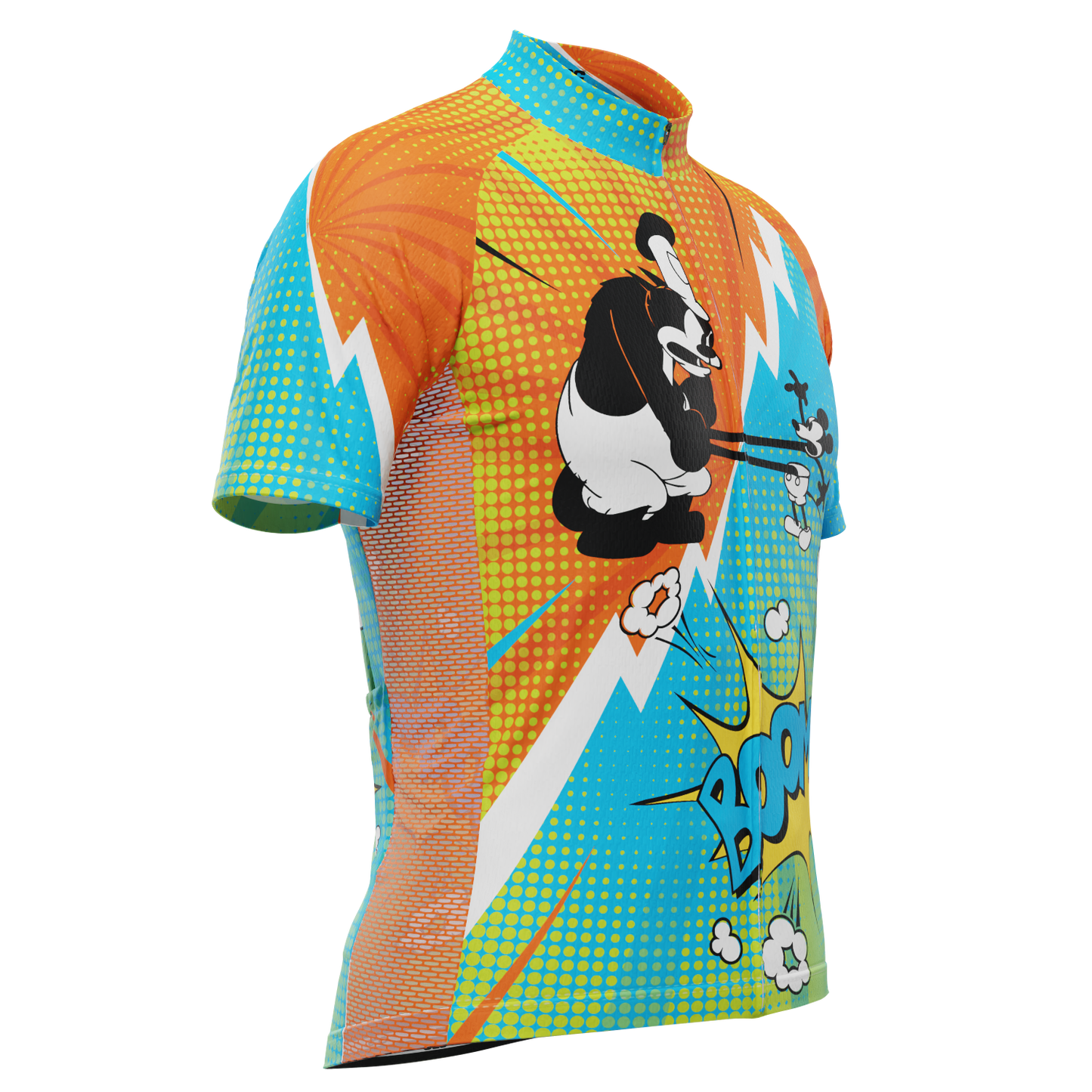 Men's Steamboat Willie Comics Short Sleeve Cycling Jersey