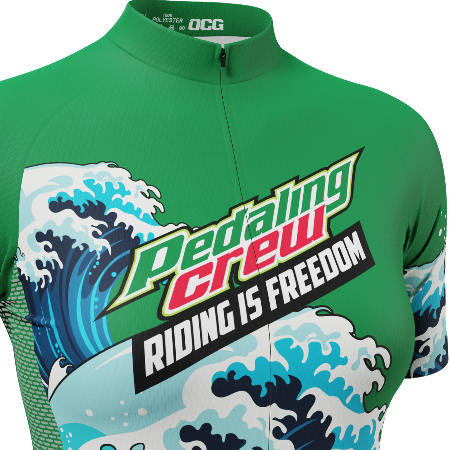 Women's Pedaling Crew - Riding Is Freedom Short Sleeve Cycling Jersey