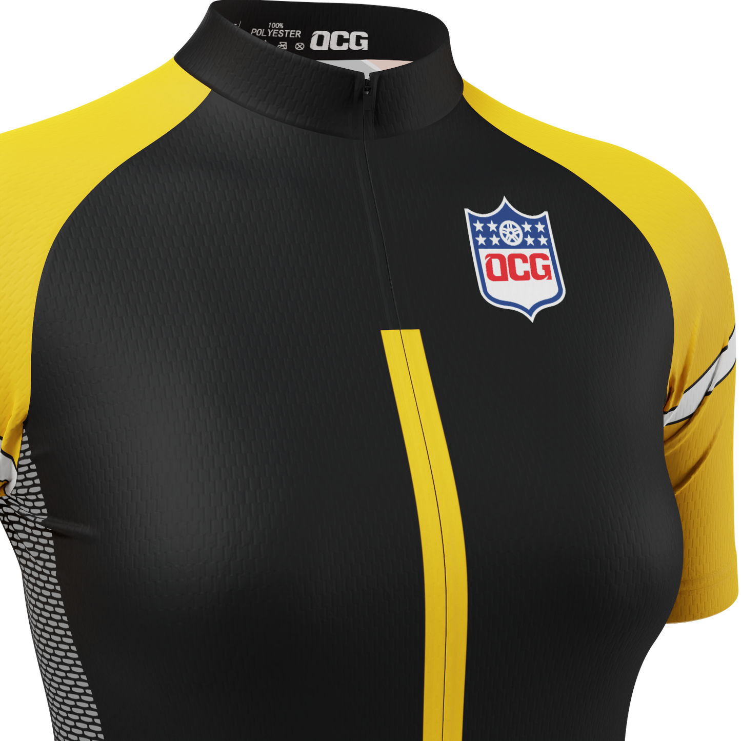 Women's Pittsburg Football Short Sleeve Cycling Jersey