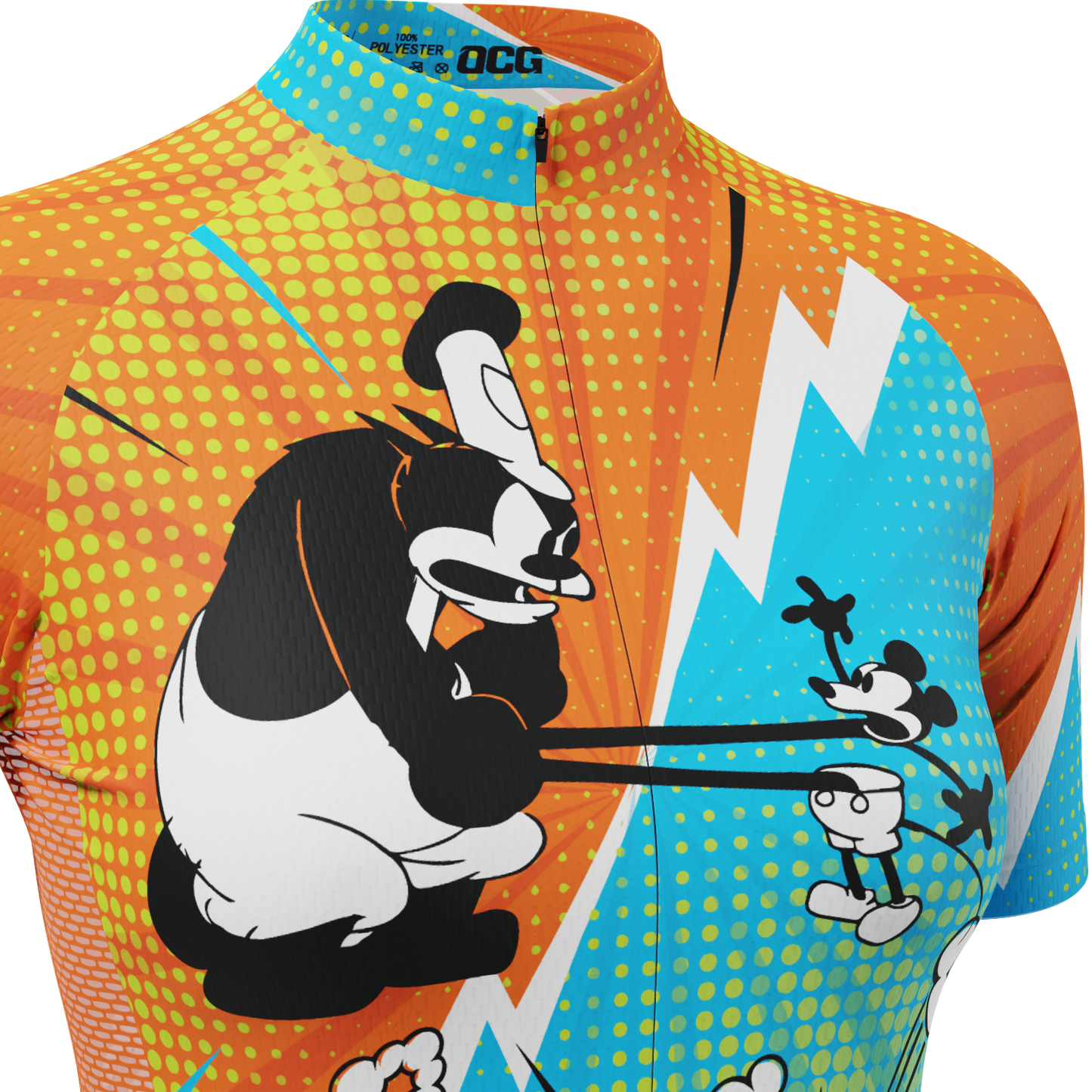 Women's Steamboat Willie Comics Short Sleeve Cycling Jersey