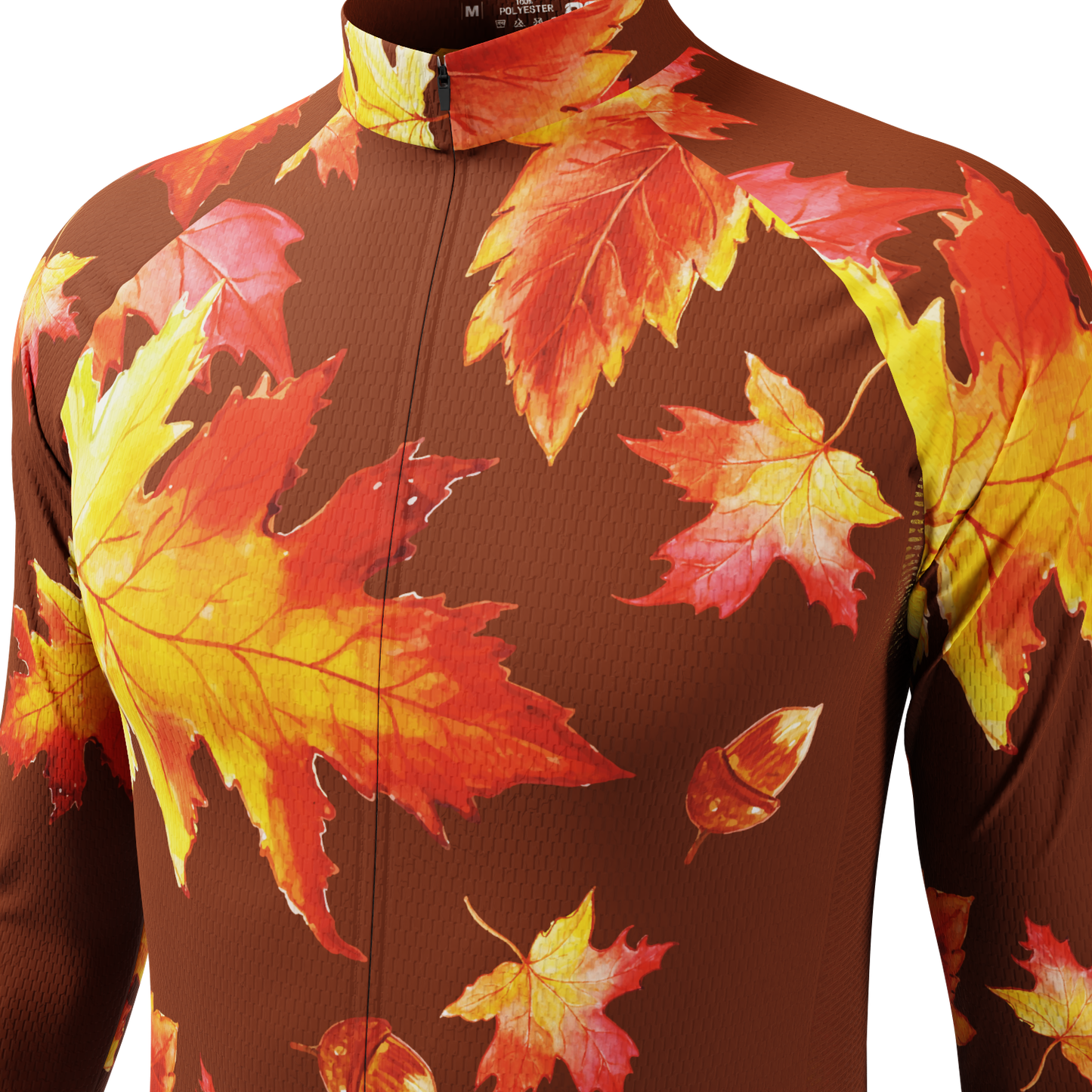 Men's Autumn Acorns Long Sleeve Cycling Jersey