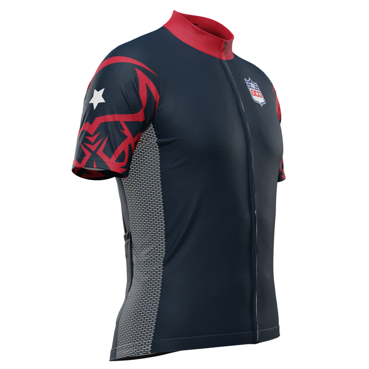 Men's Houston Football Short Sleeve Cycling Jersey