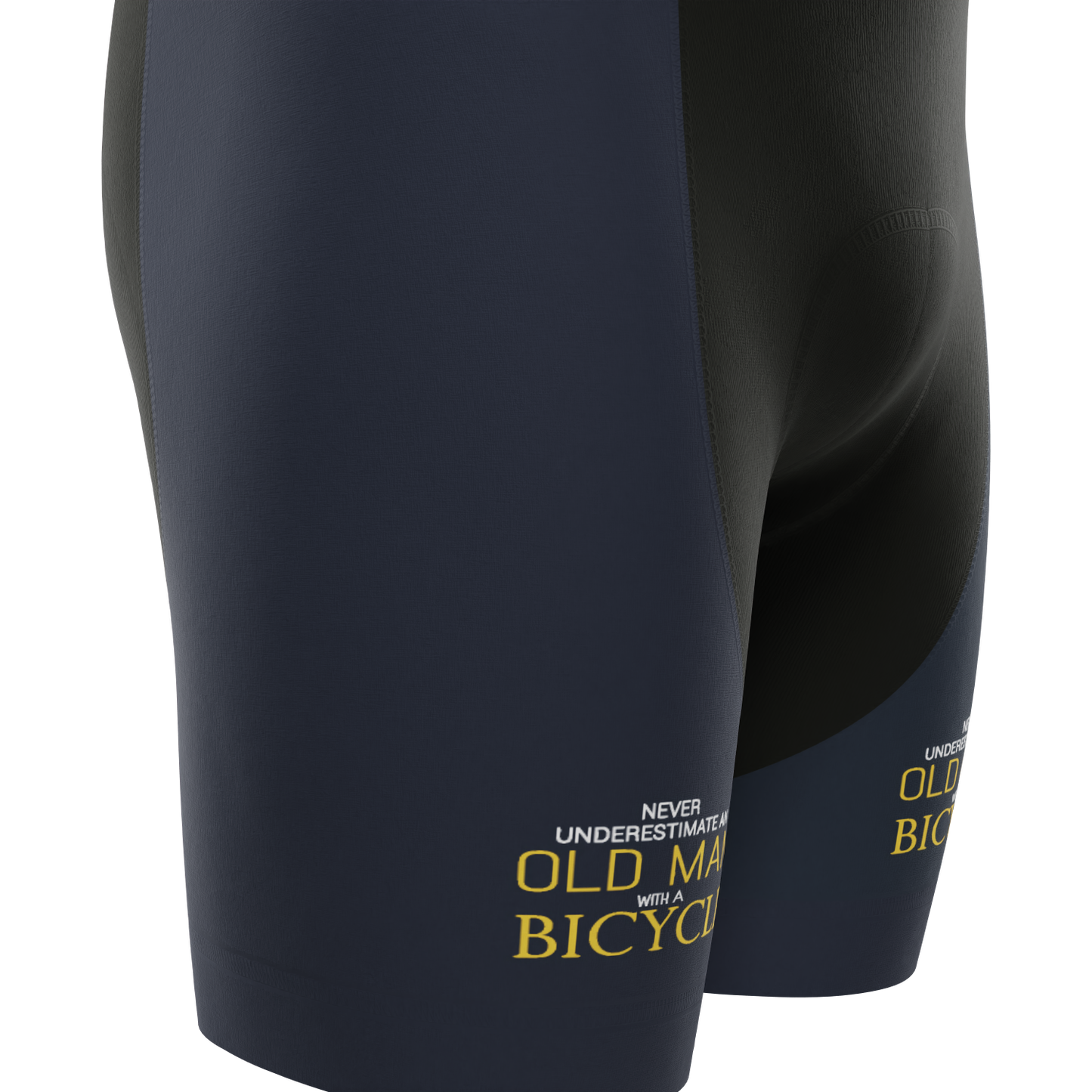 Men's Never Underestimate an Old Man Gel Padded Cycling Bib