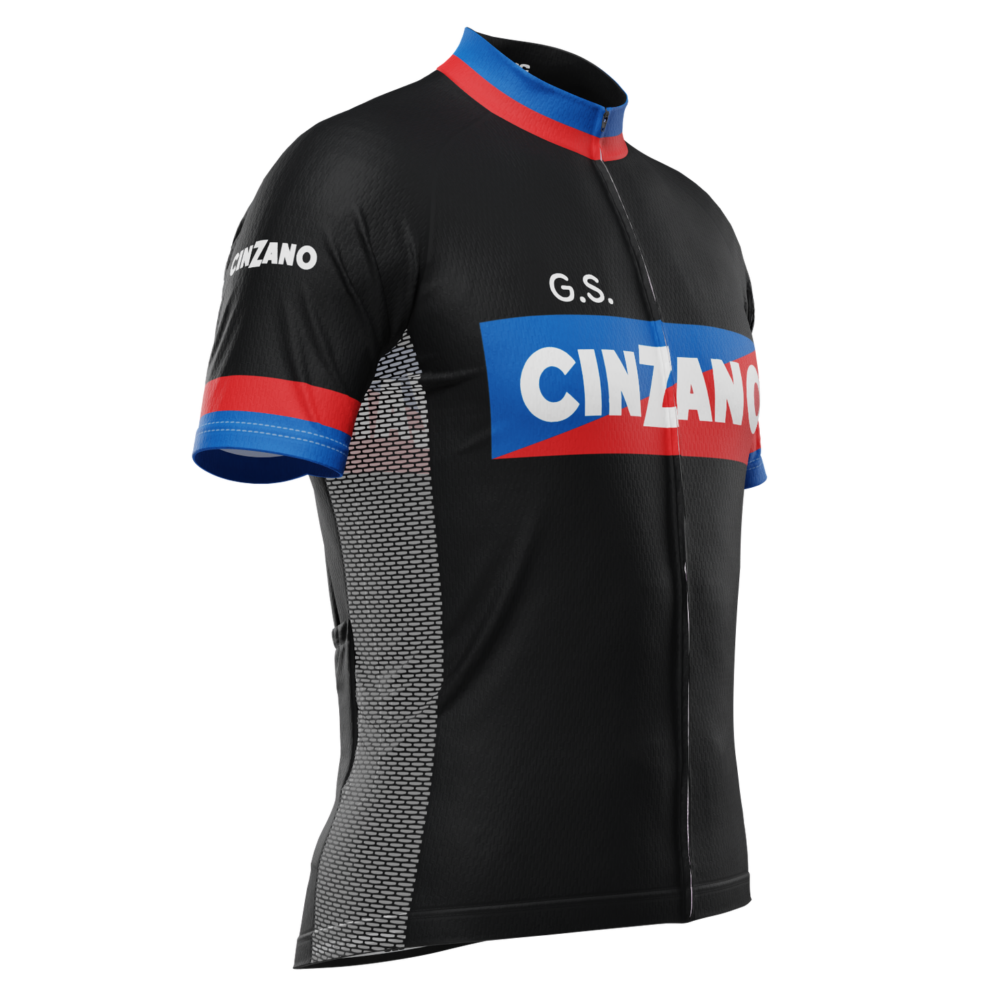 Men's Cinzano 70s and early 80s Vintage Short Sleeve Cycling Jersey