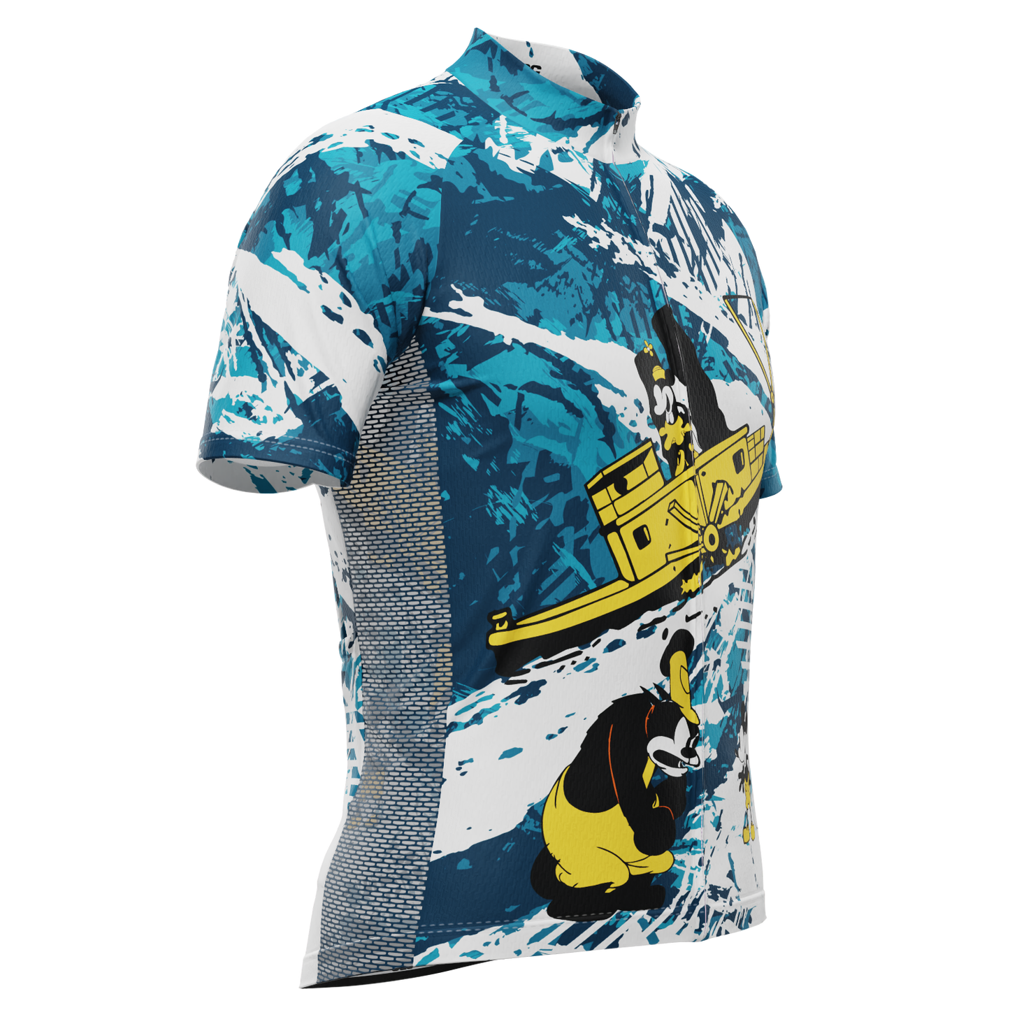 Men's Steamboat Willie in The Sea Short Sleeve Cycling Jersey
