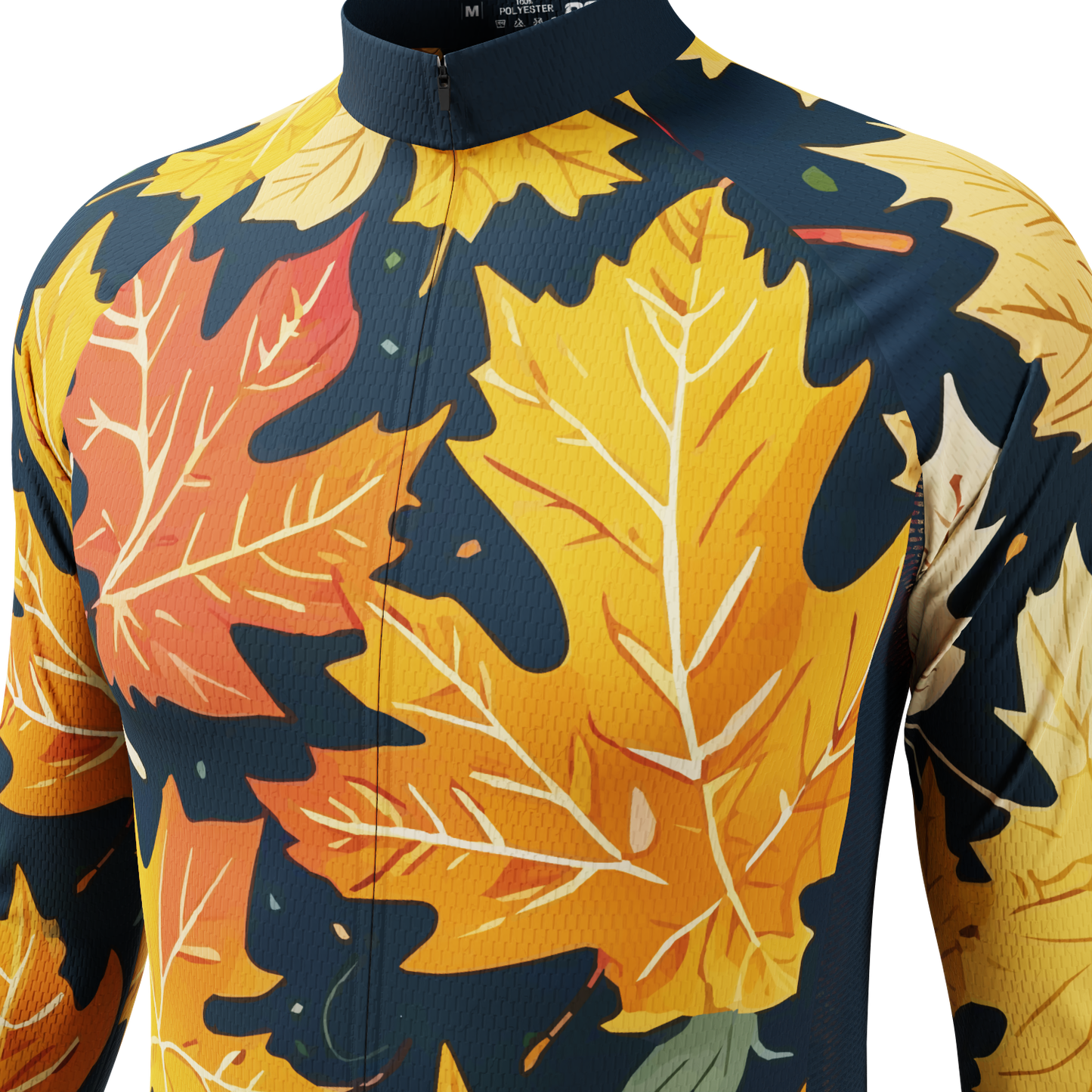 Men's Leaves in the Fall Long Sleeve Cycling Jersey