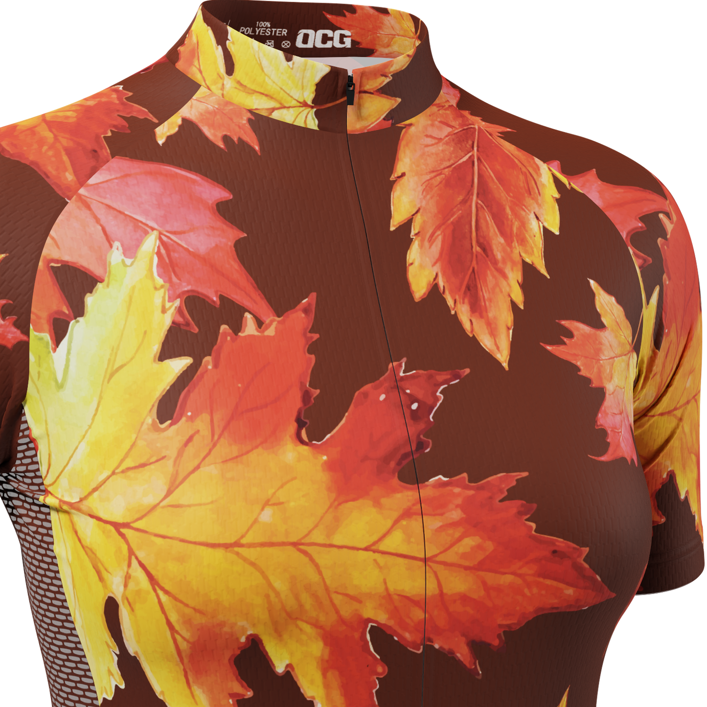 Women's Autumn Acorns Short Sleeve Cycling Jersey